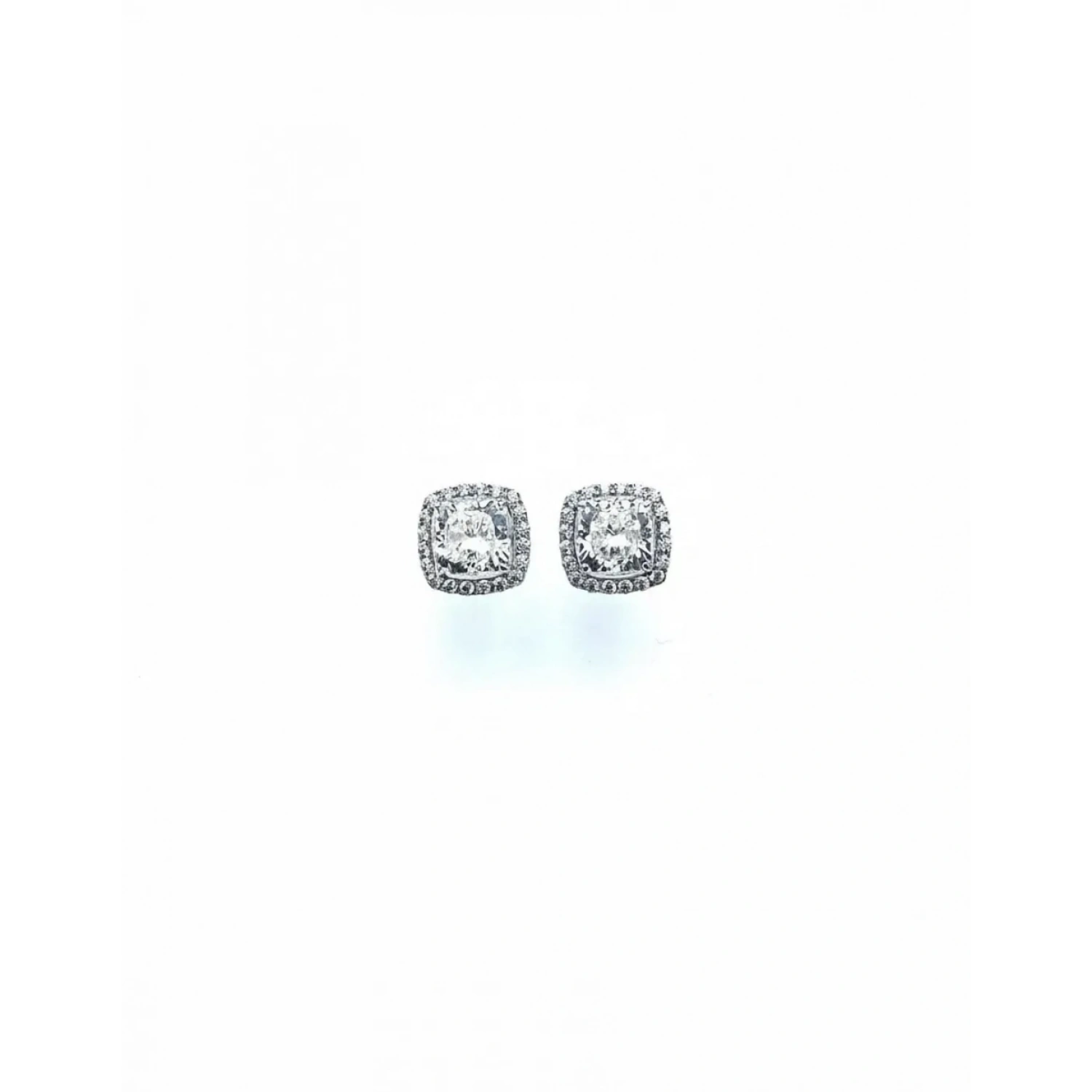 Mozanit 0.9ct Aro Prenses Tektaş Küpe