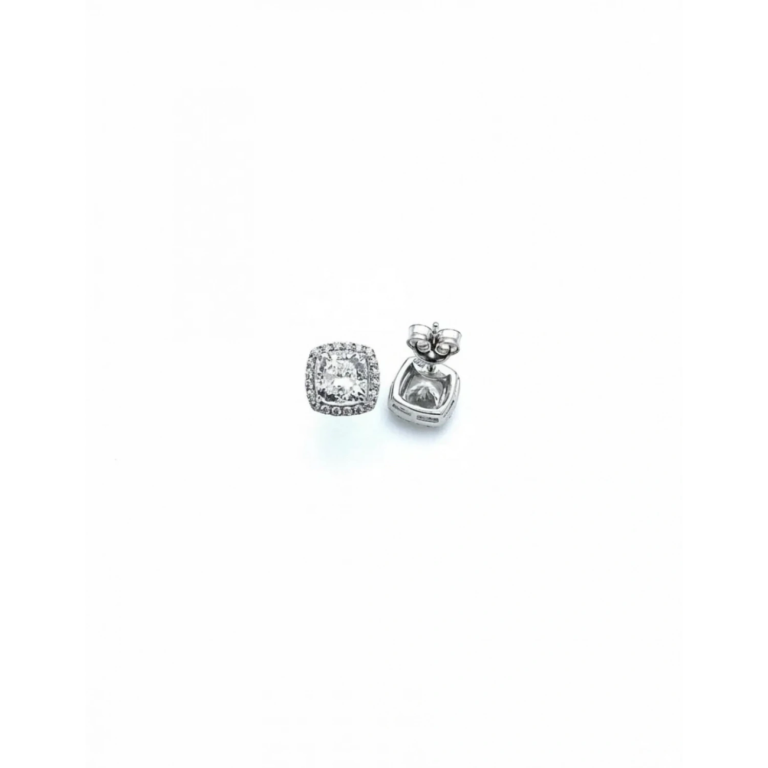 Mozanit 0.9ct Aro Prenses Tektaş Küpe