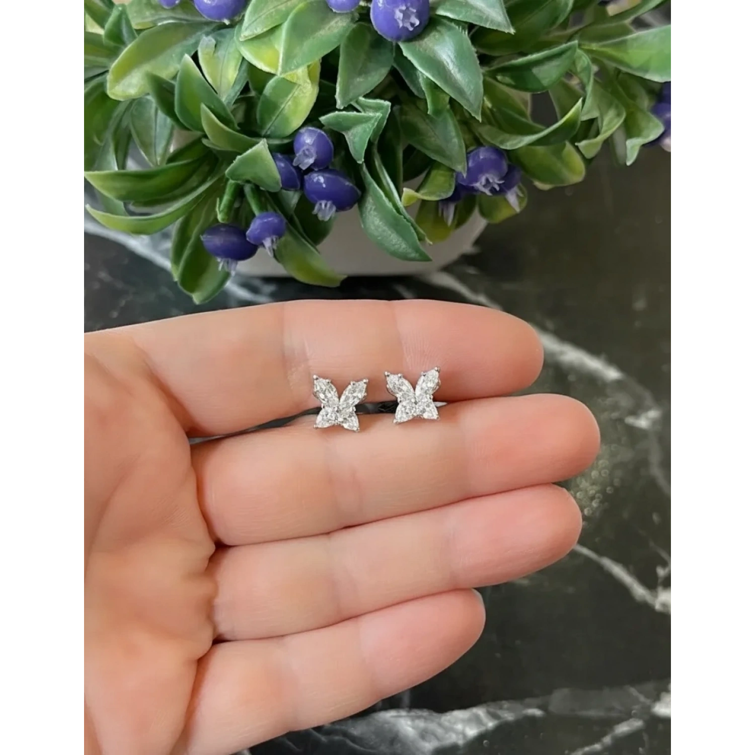 Mozanit Butterfly Küpe