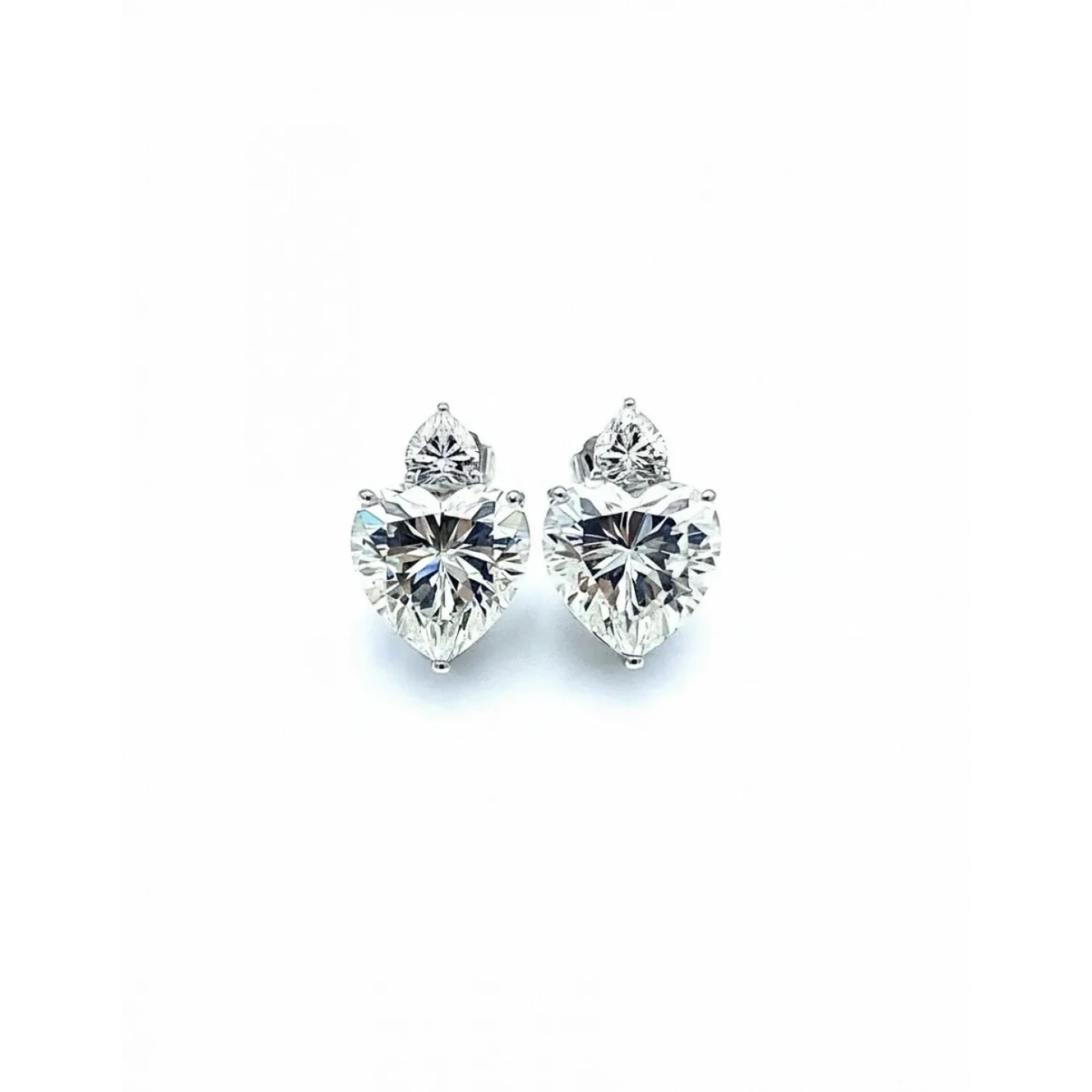 Mozanit Heart Duo Küpe