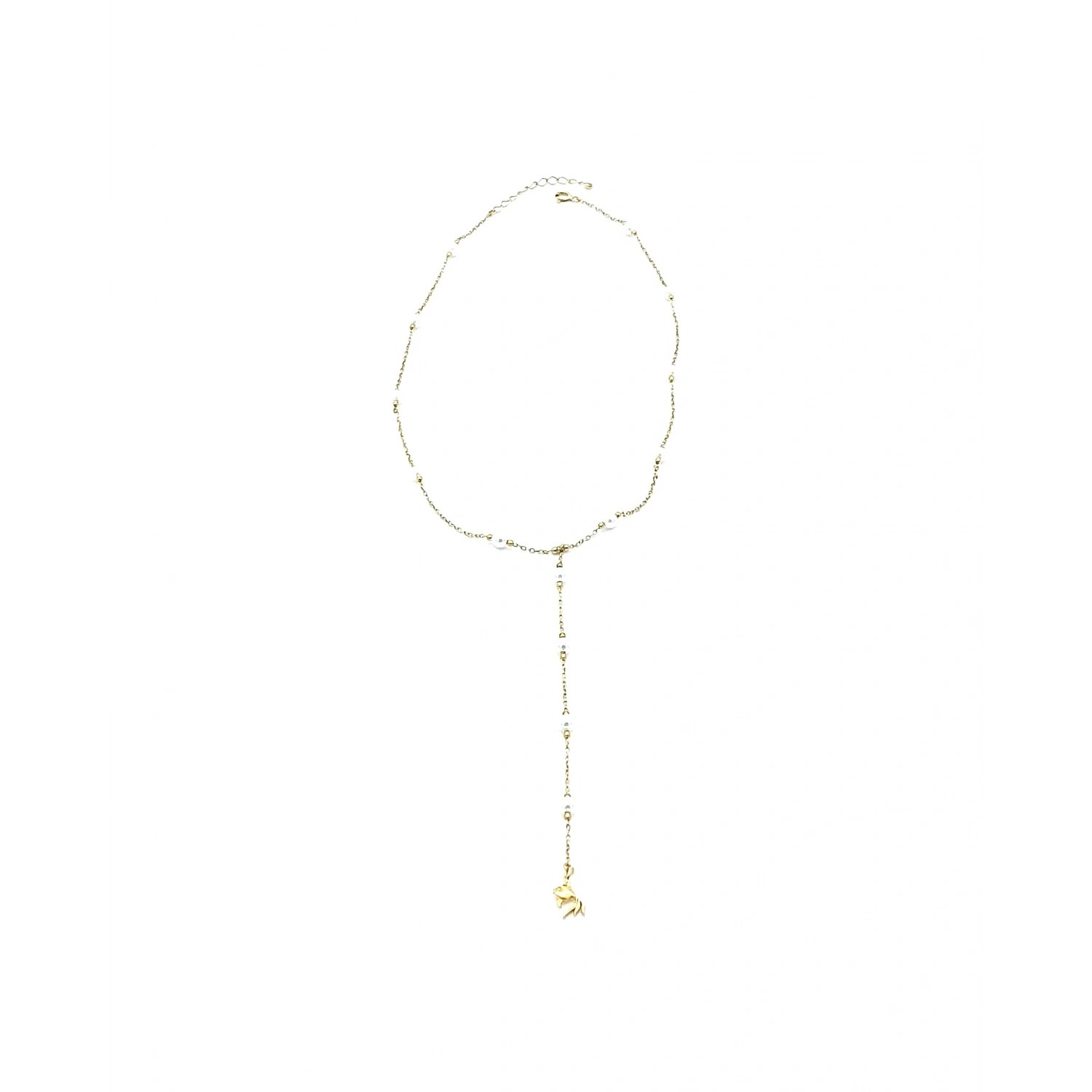 Balık Sallantılı İnci Y Kolye