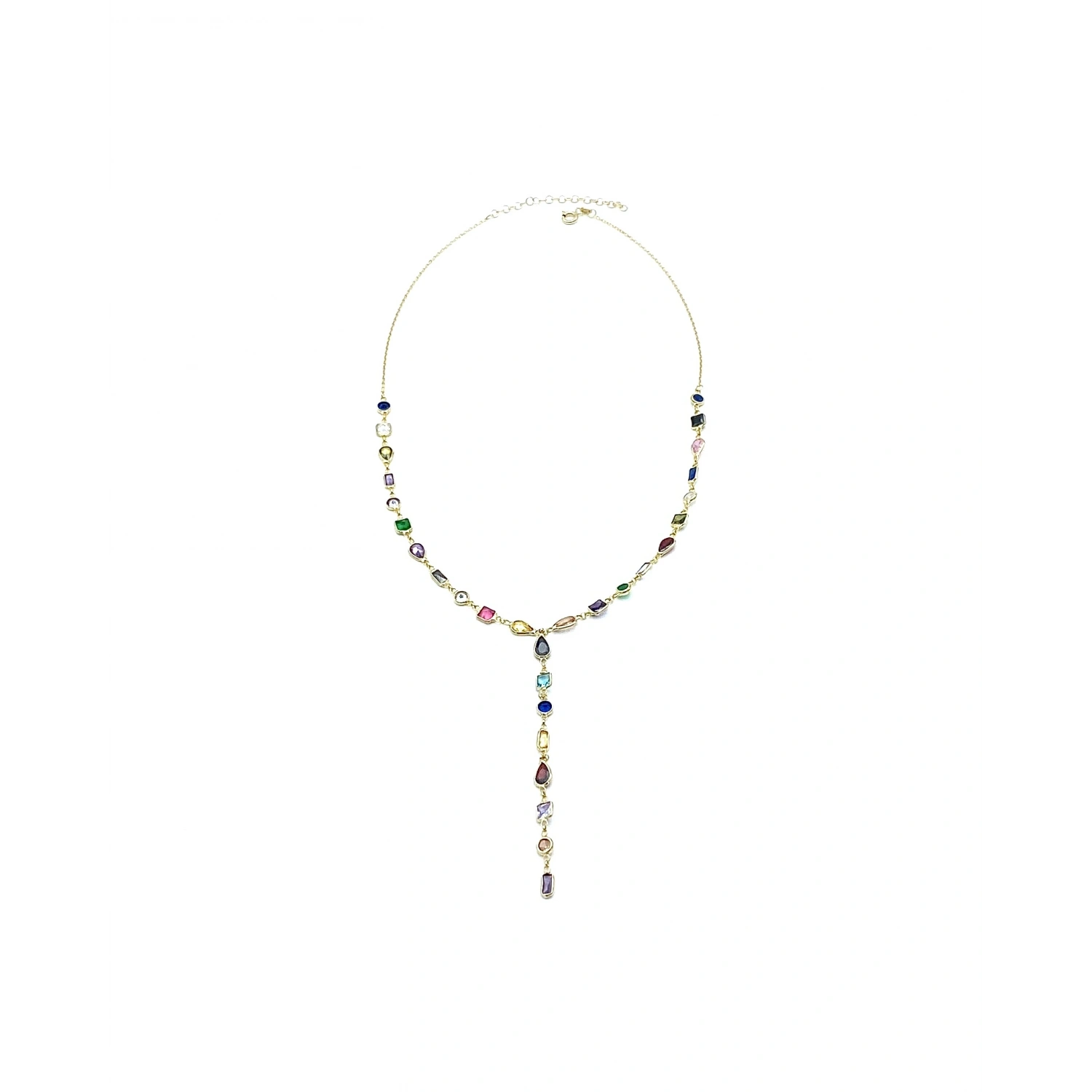 Rainbow Geo Gömme Taşlı Y Kolye