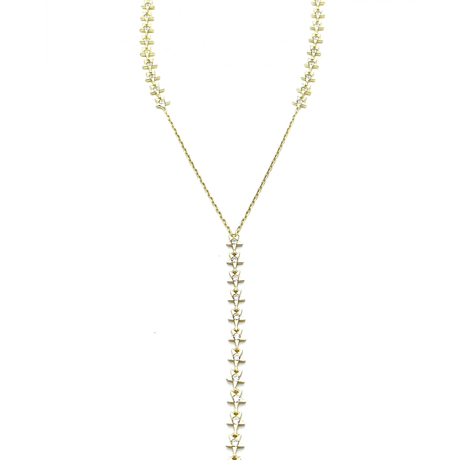 Taşlı Yıldız Y Kolye