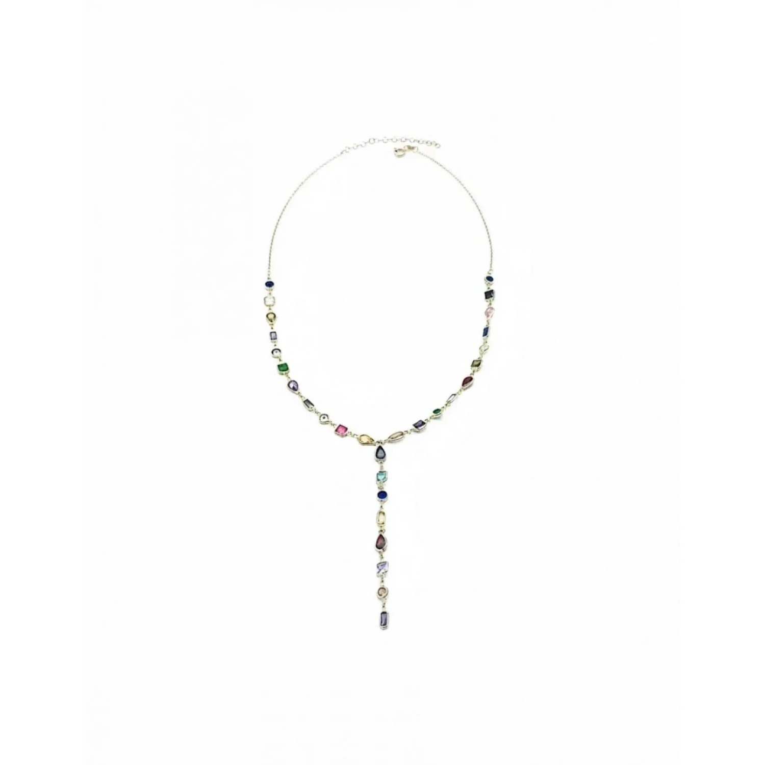 Rainbow Geo Gömme Taşlı Y Kolye