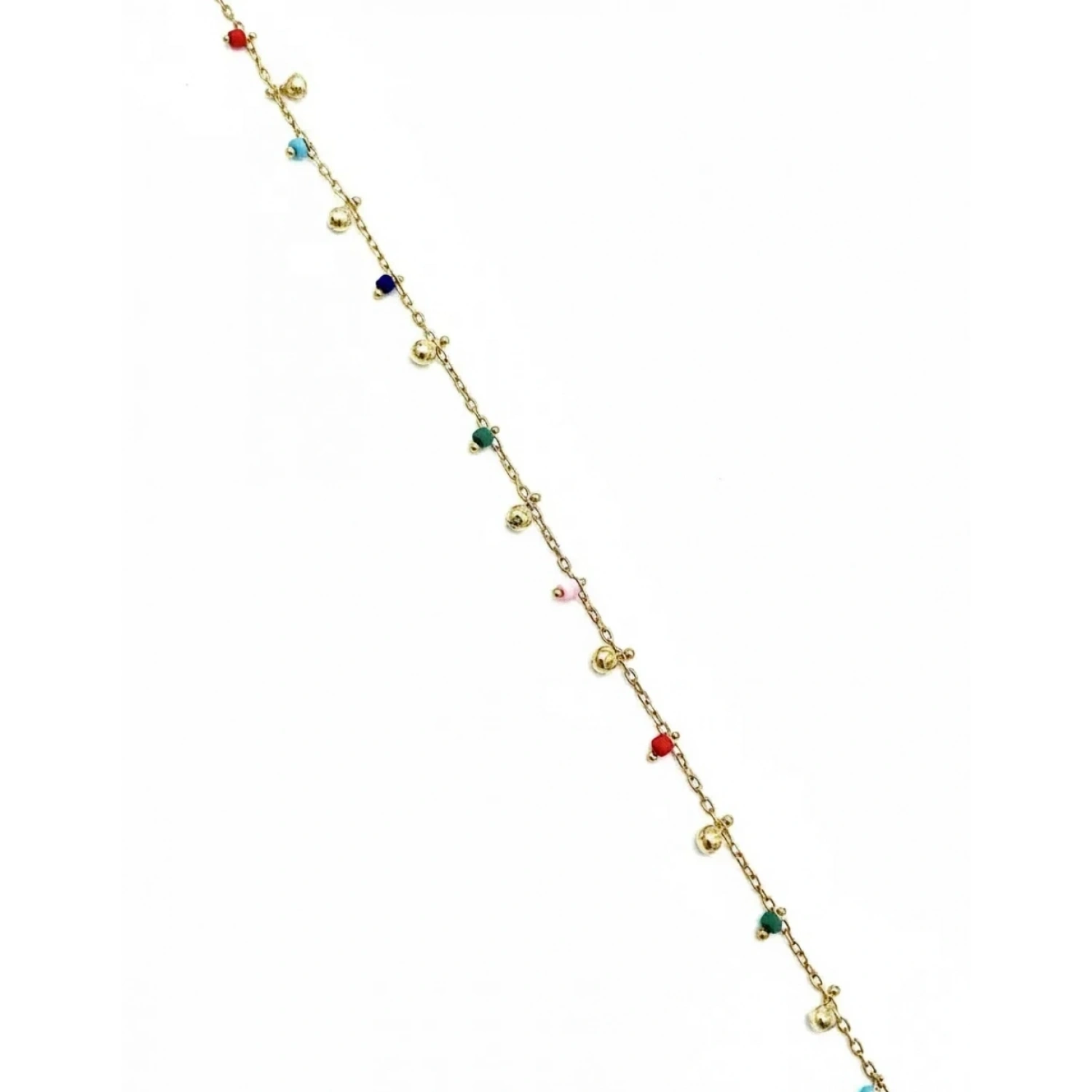 Rainbow Boncuk Sallantılı Top Top Halhal