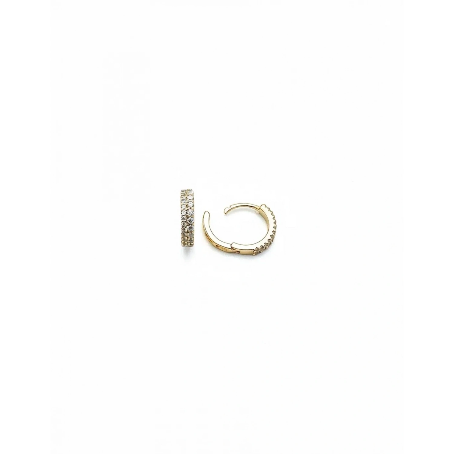 Sophie 1cm Taşlı Halka Küpe