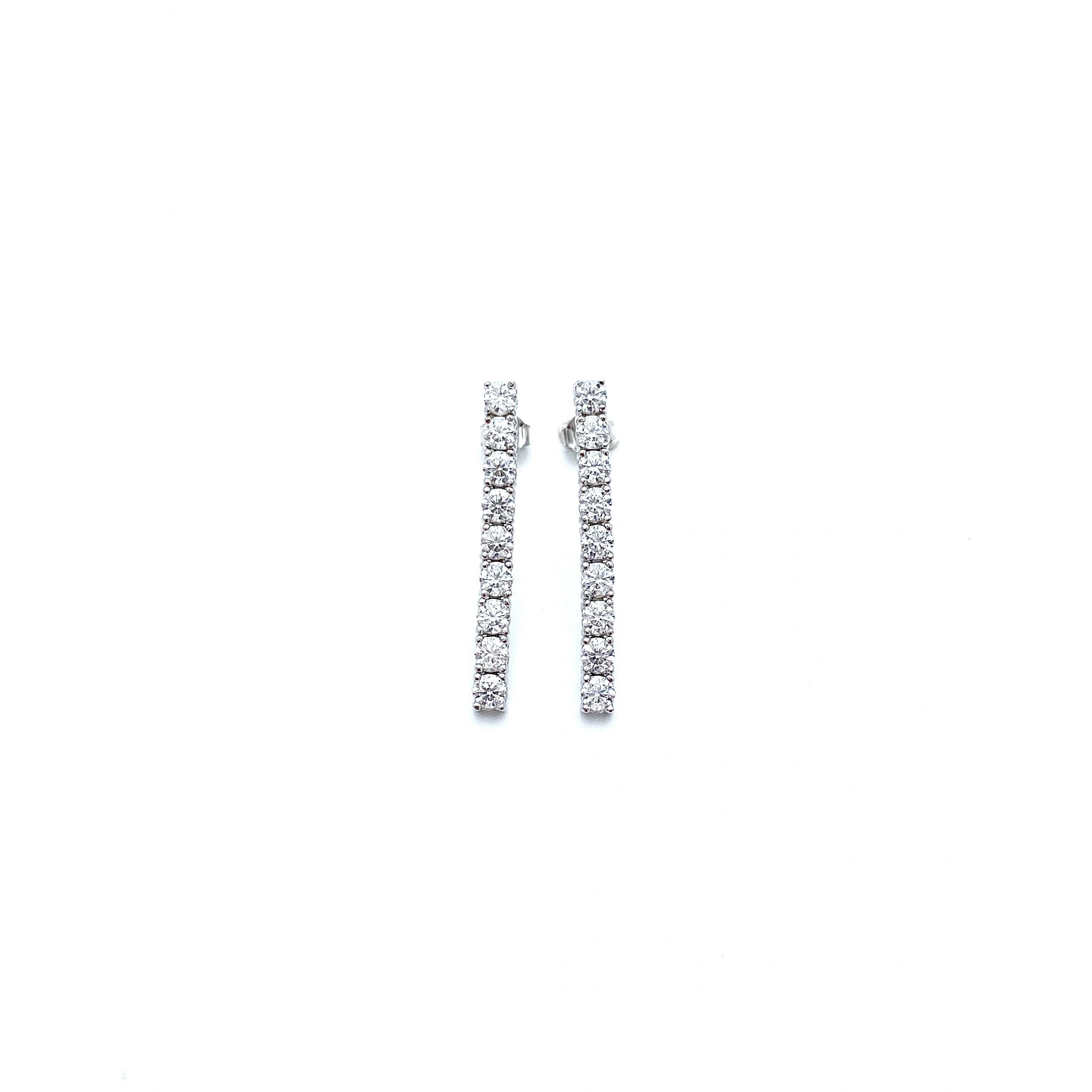 Mozanit 3mm 9taş Suyolu Küpe