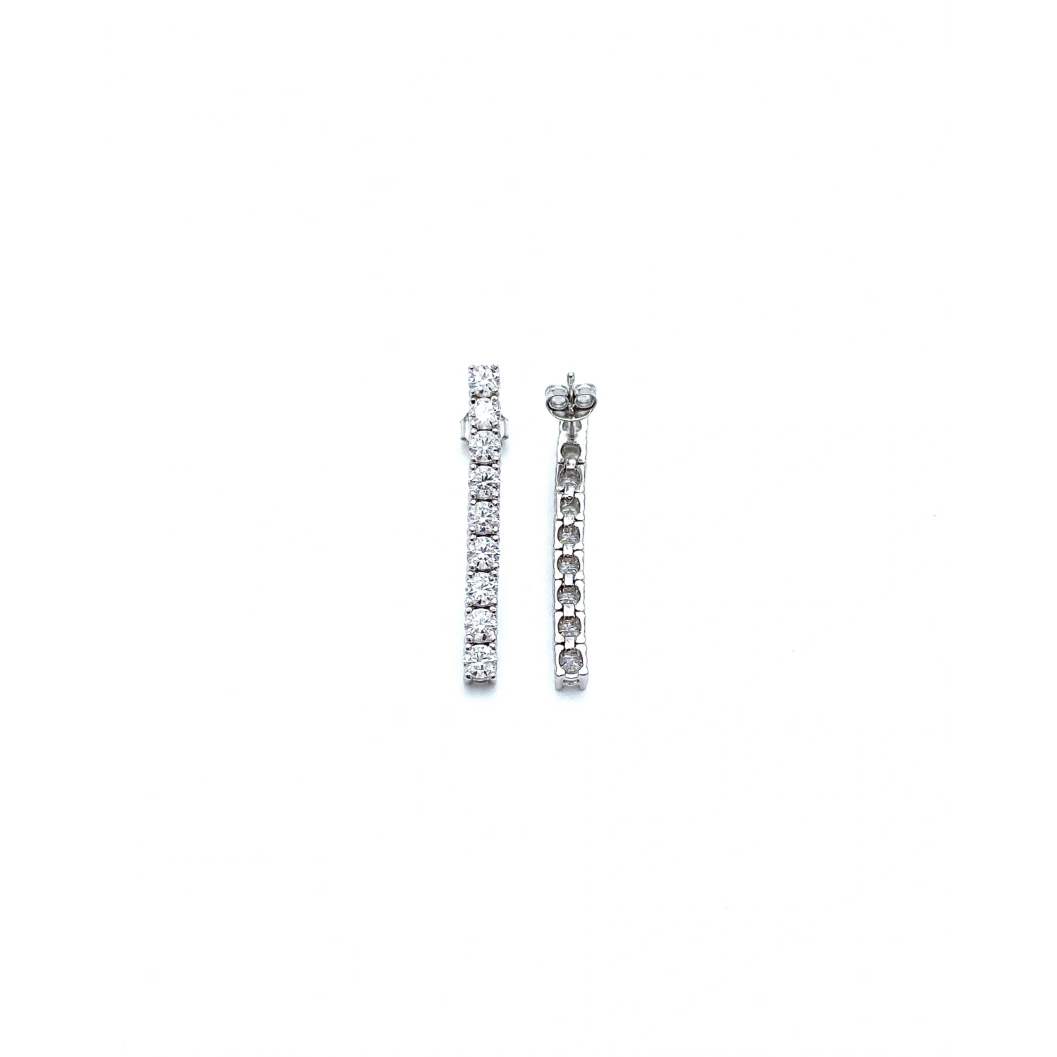 Mozanit 3mm 9taş Suyolu Küpe