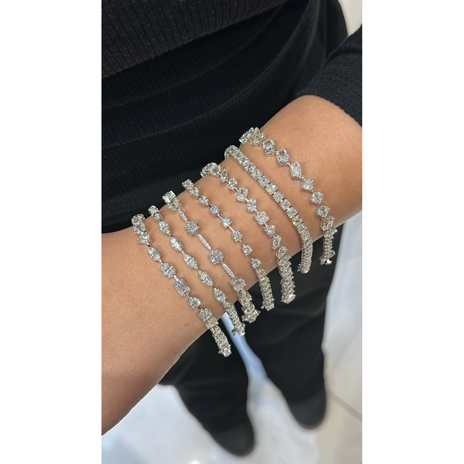 6cm Dot Mozanit Suyolu Bileklik