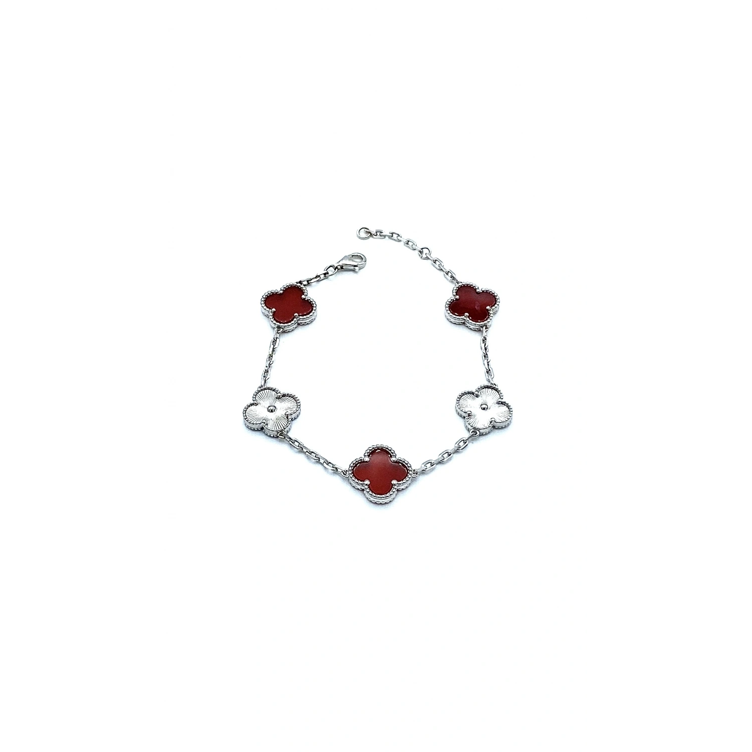 Akik Yonca Lazer Zincir Bileklik