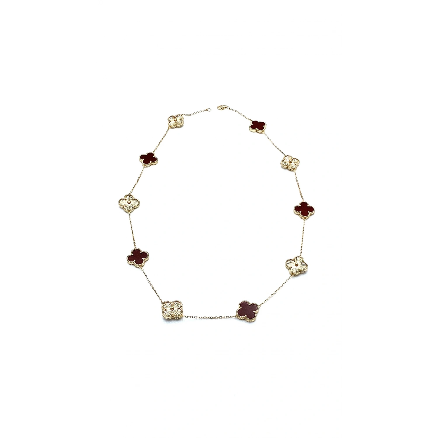 Akik Yonca Lazer Zincir Kolye