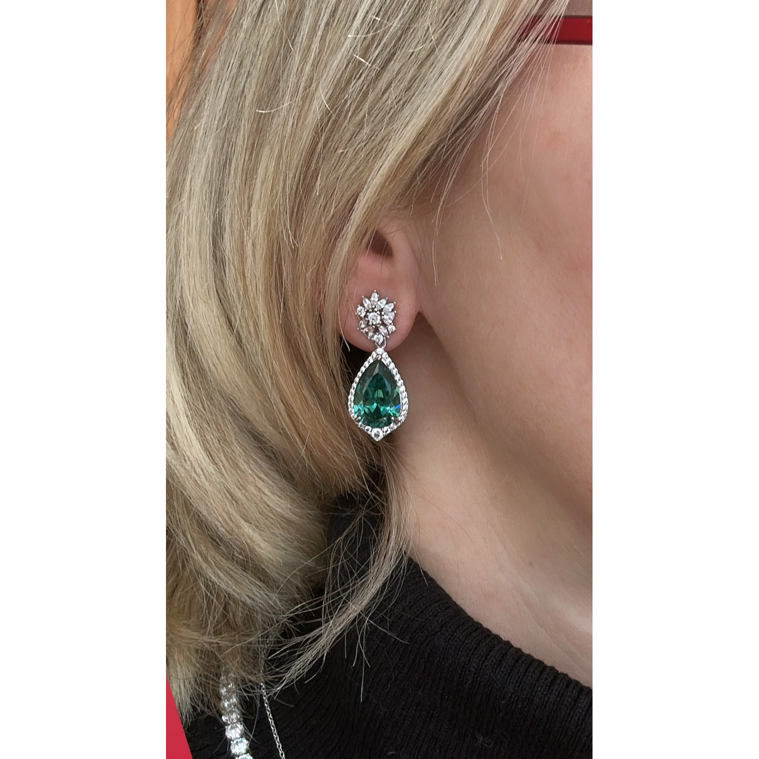 Alex Mint Damla Taş Markiz Küpe