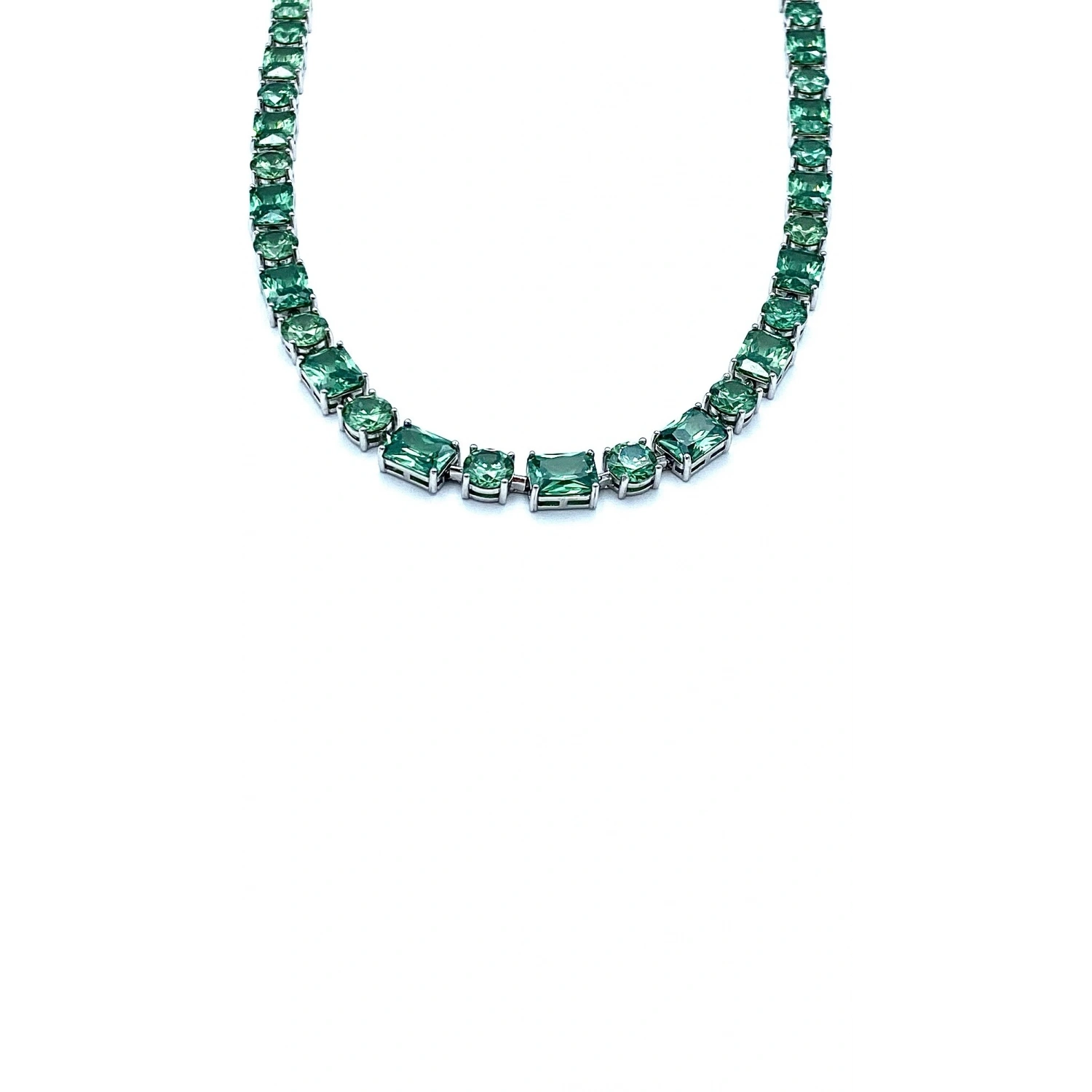 Alex Zümrüt Ddörtgen Suyolu Kolye