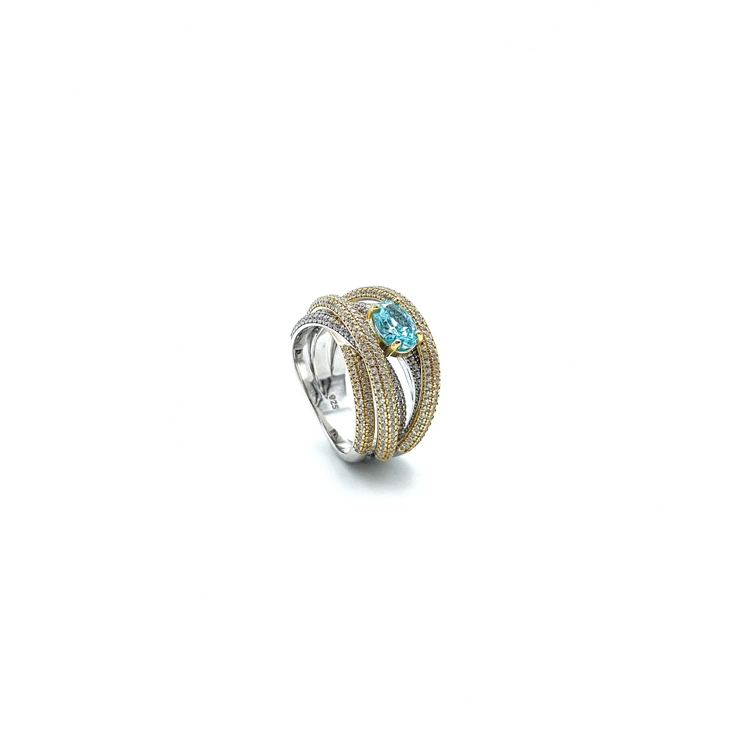Aqua Sarmal 6 Pave Yüzük