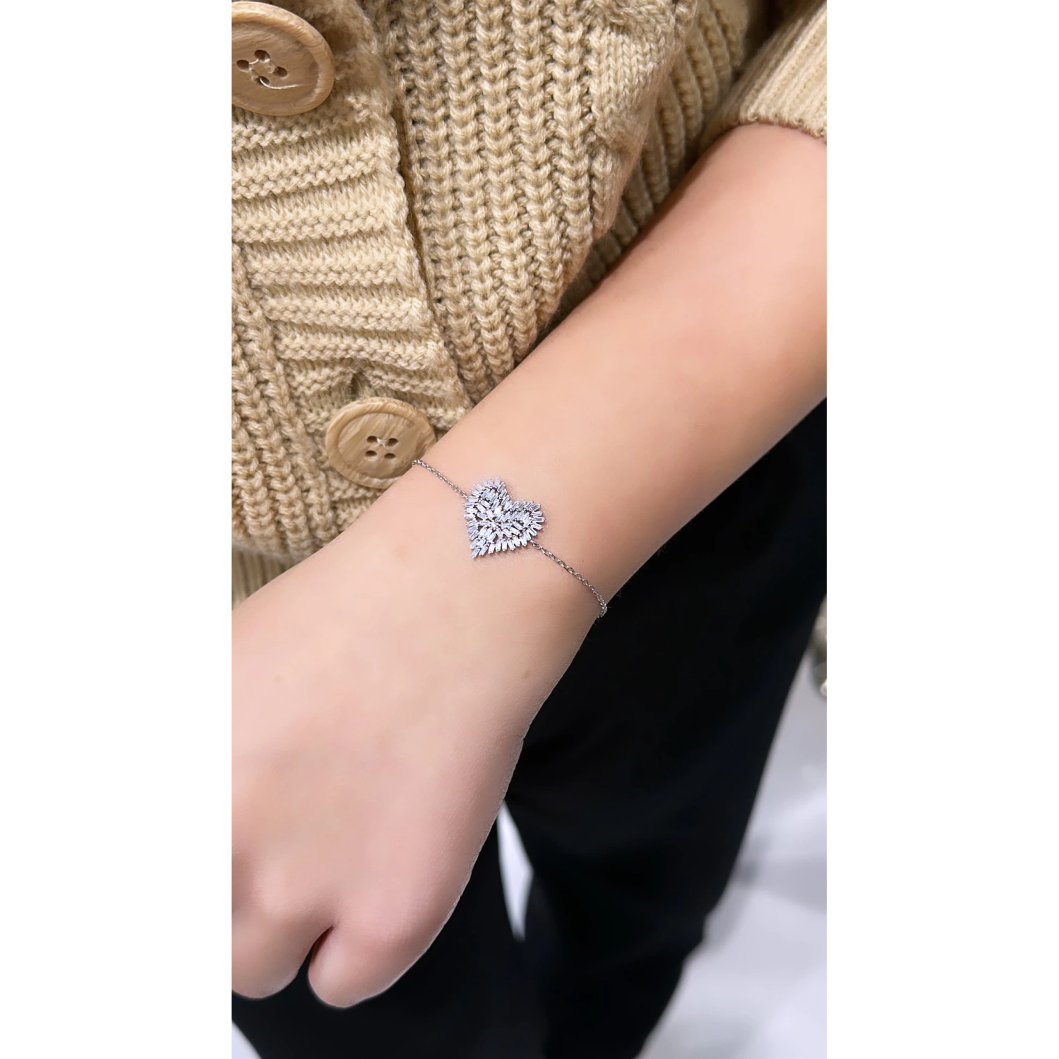 Bagetli Kalp Bileklik