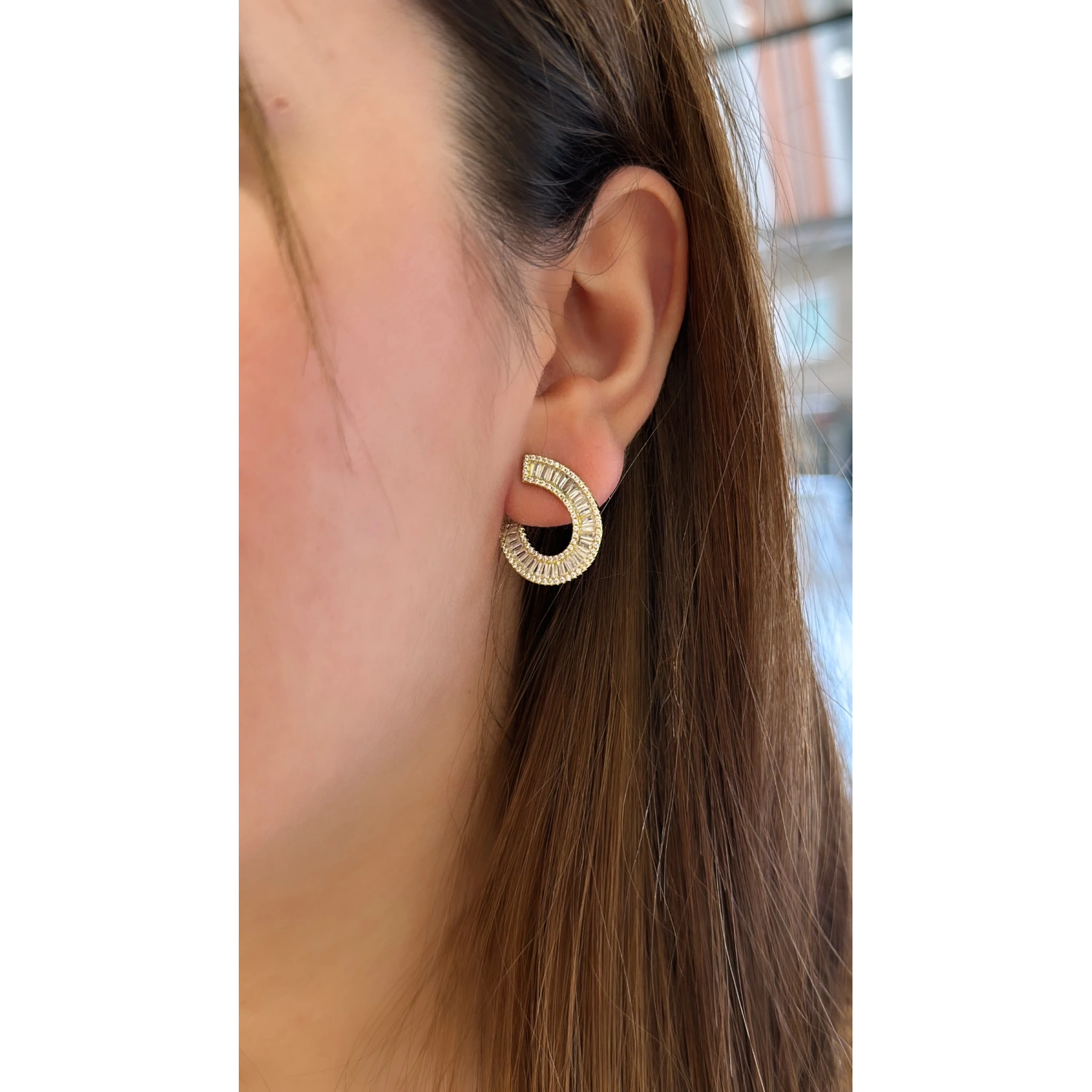 Bagetli L Şans Küpe