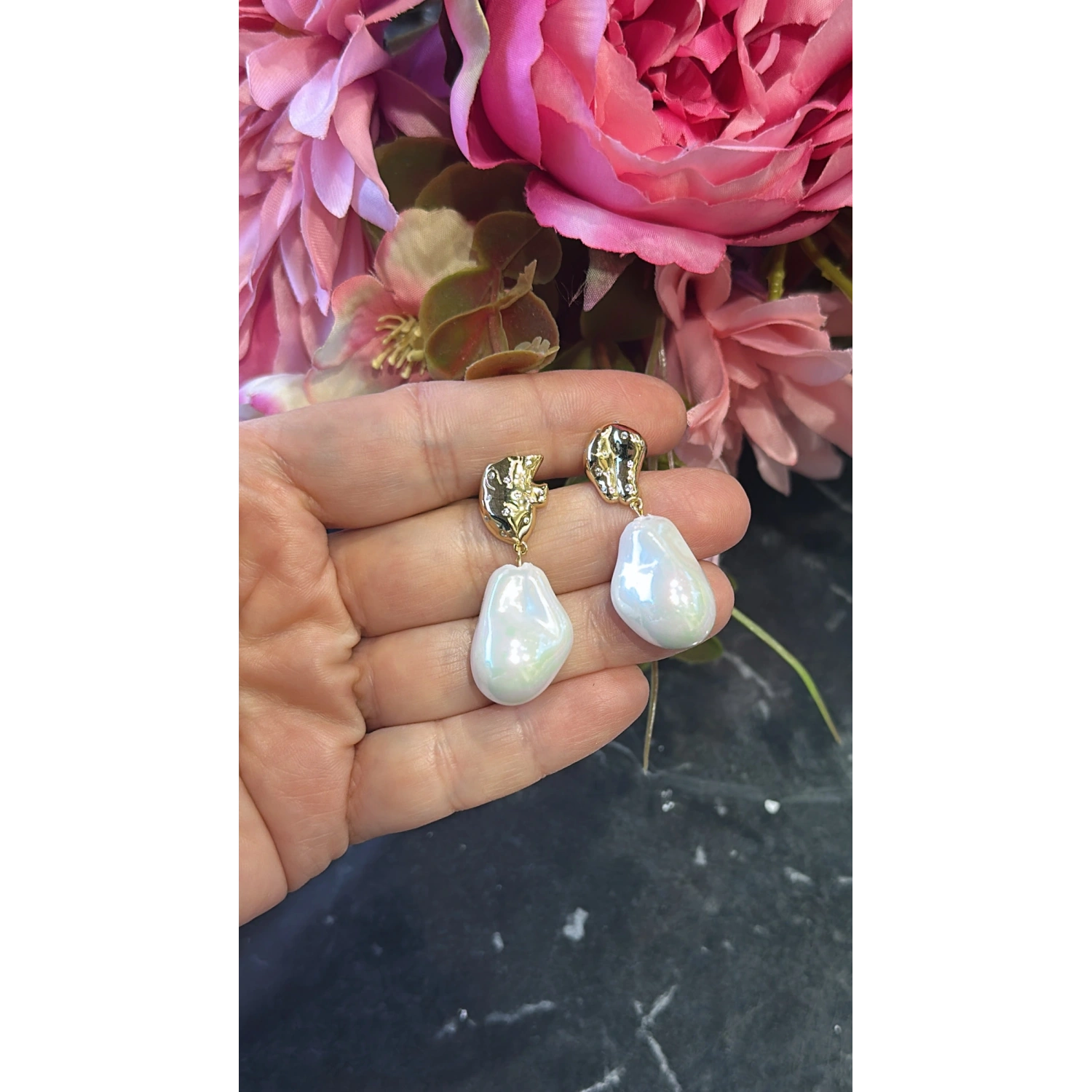 Barok İnci Asim Küpe