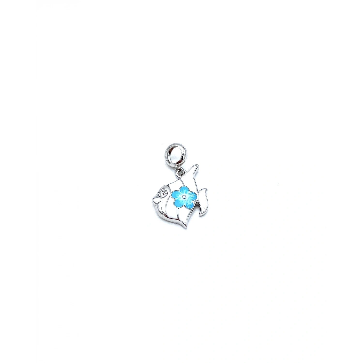 Beyaz Mine Daisy Balık Charm Kolye Ucu