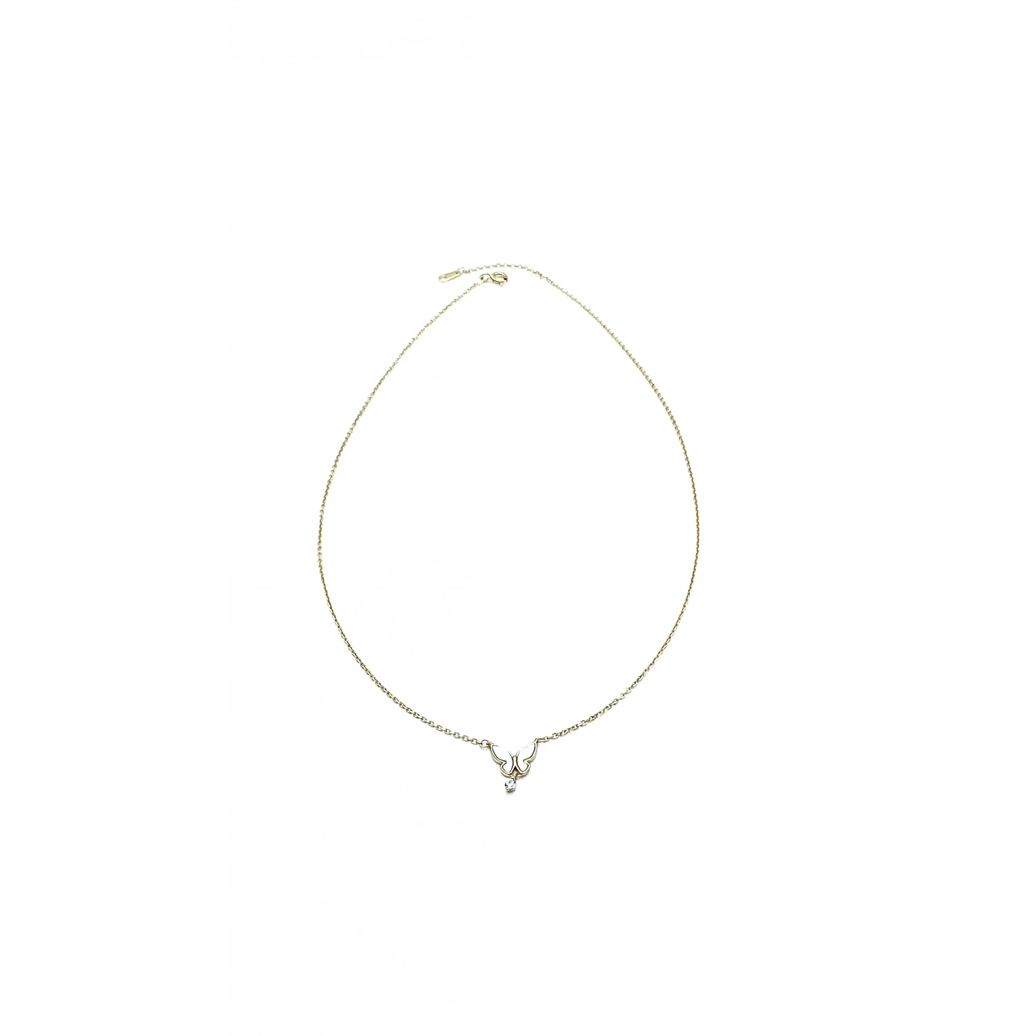 Beyaz Sedef Kelebek Kolye