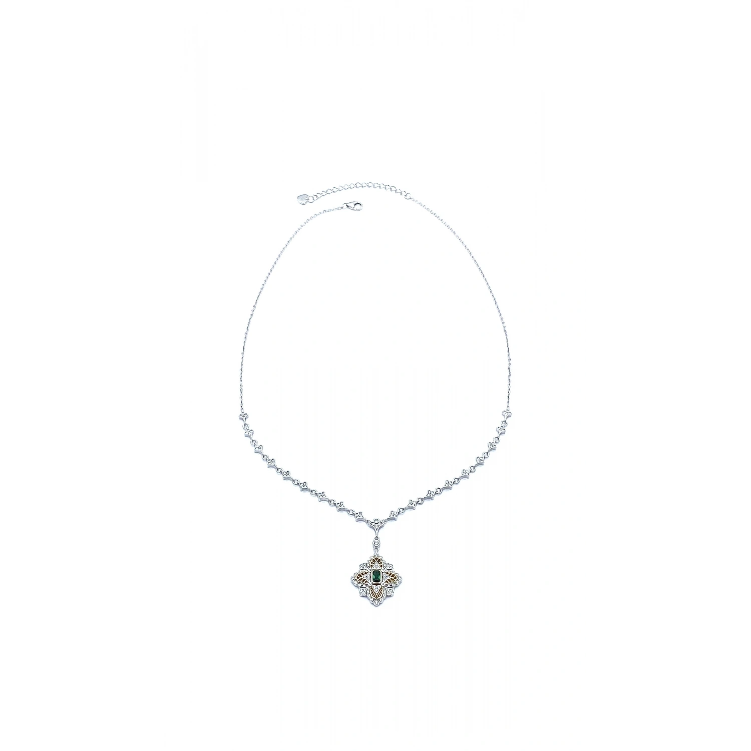 Buck Zümrüt Di Flower Kolye