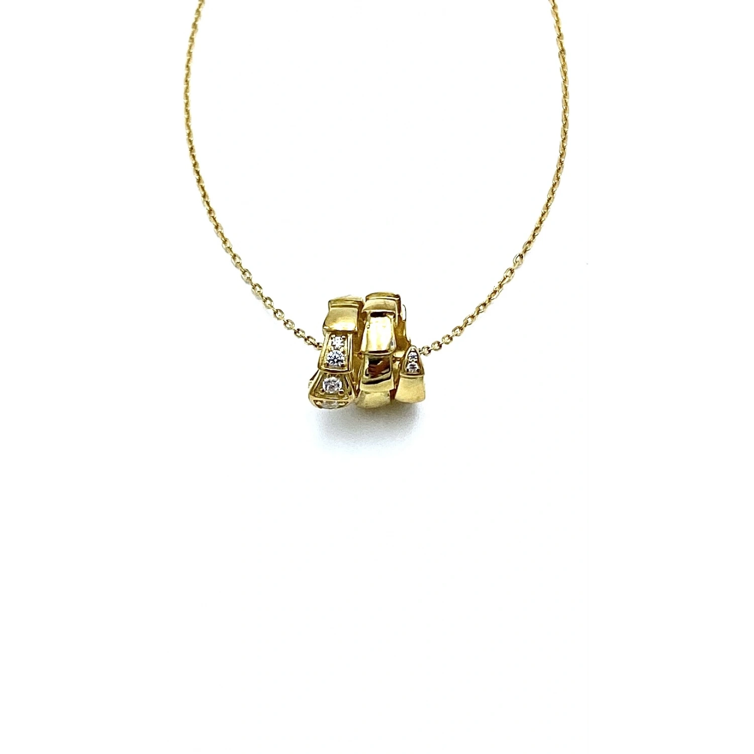 BVL Başı Taşlı Yılan Sarmal Kolye