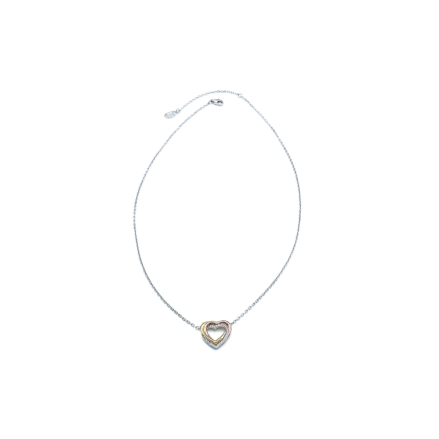 Carti 3 Renk Kalp Kolye