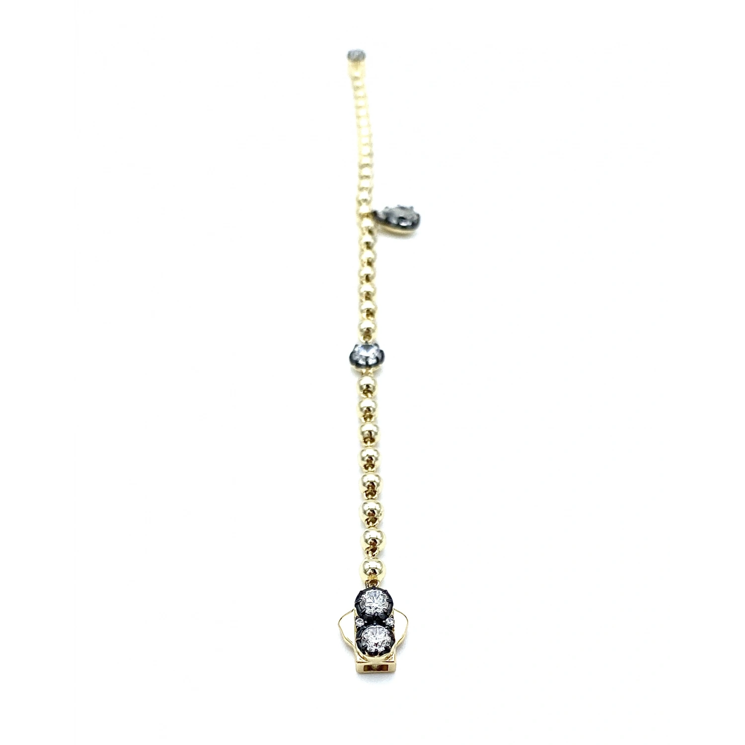 Cassie Black Damla Top Zincir Bileklik