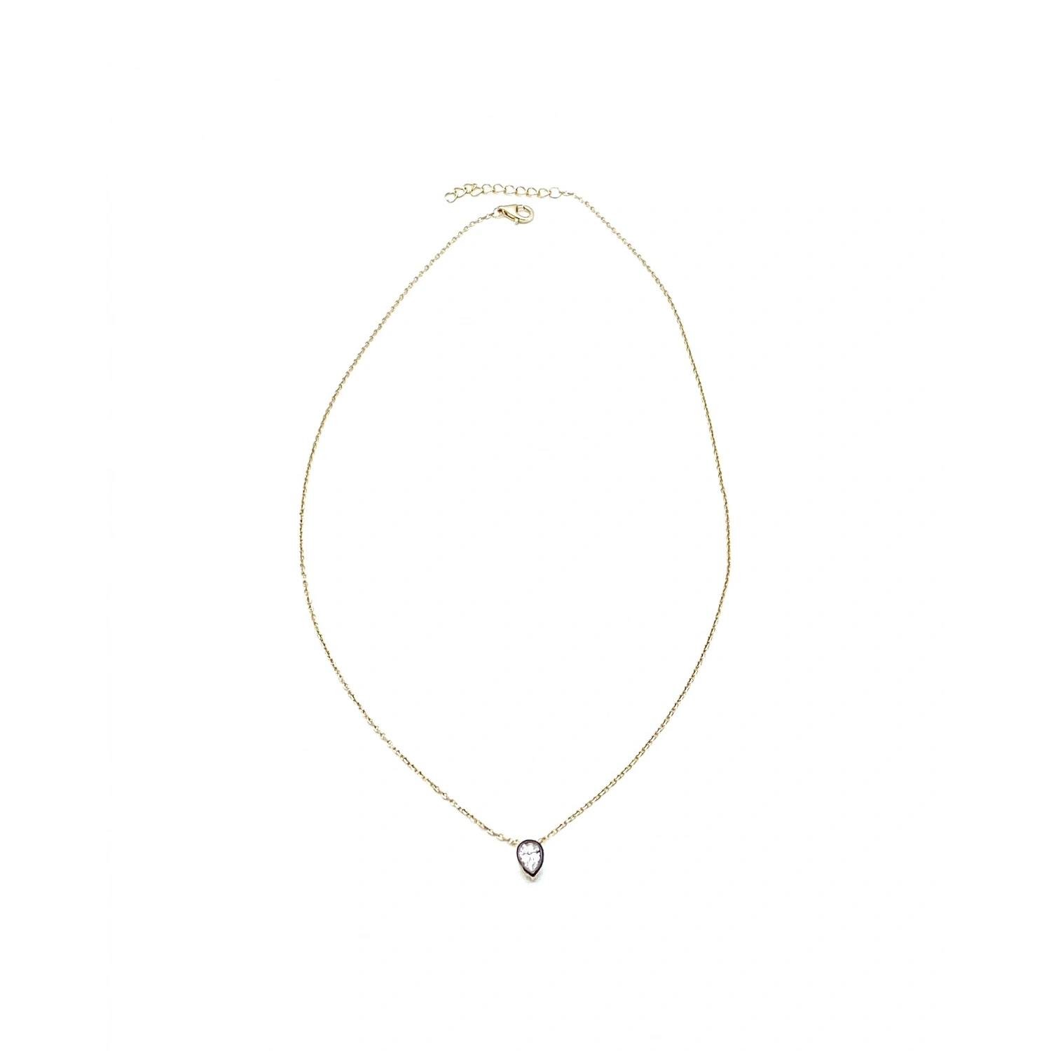 Cassie Black Mini Damla Zincir Kolye