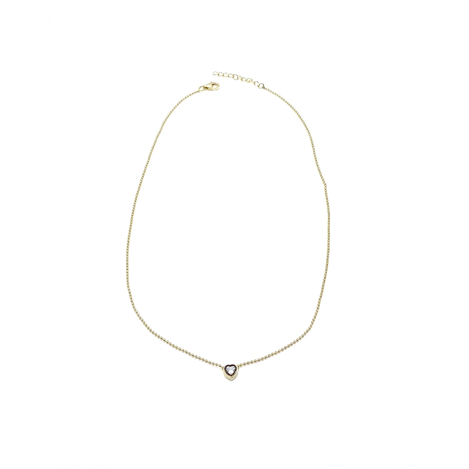 Cassie Black Mini Heart Dot Zincir Kolye