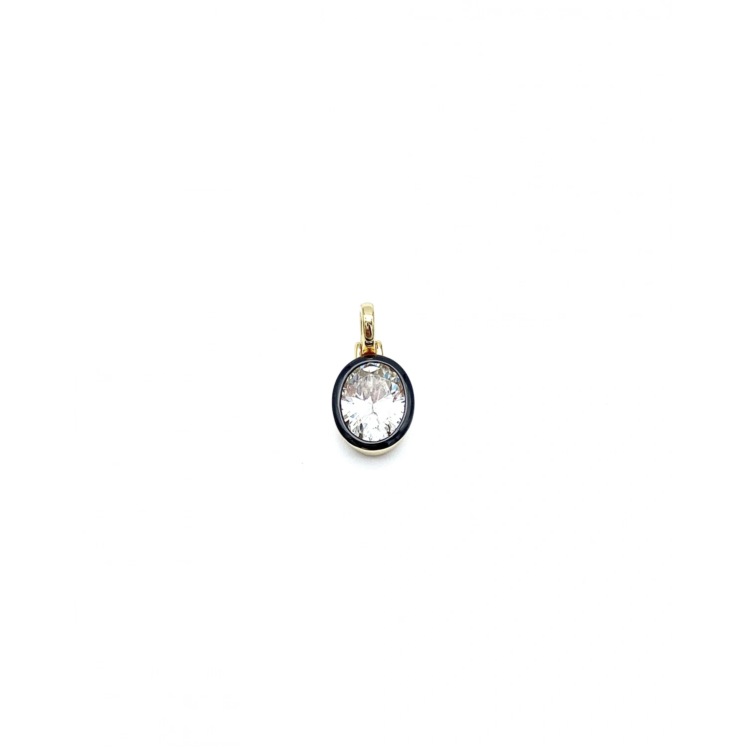 Cassie black Oval Kolye Ucu