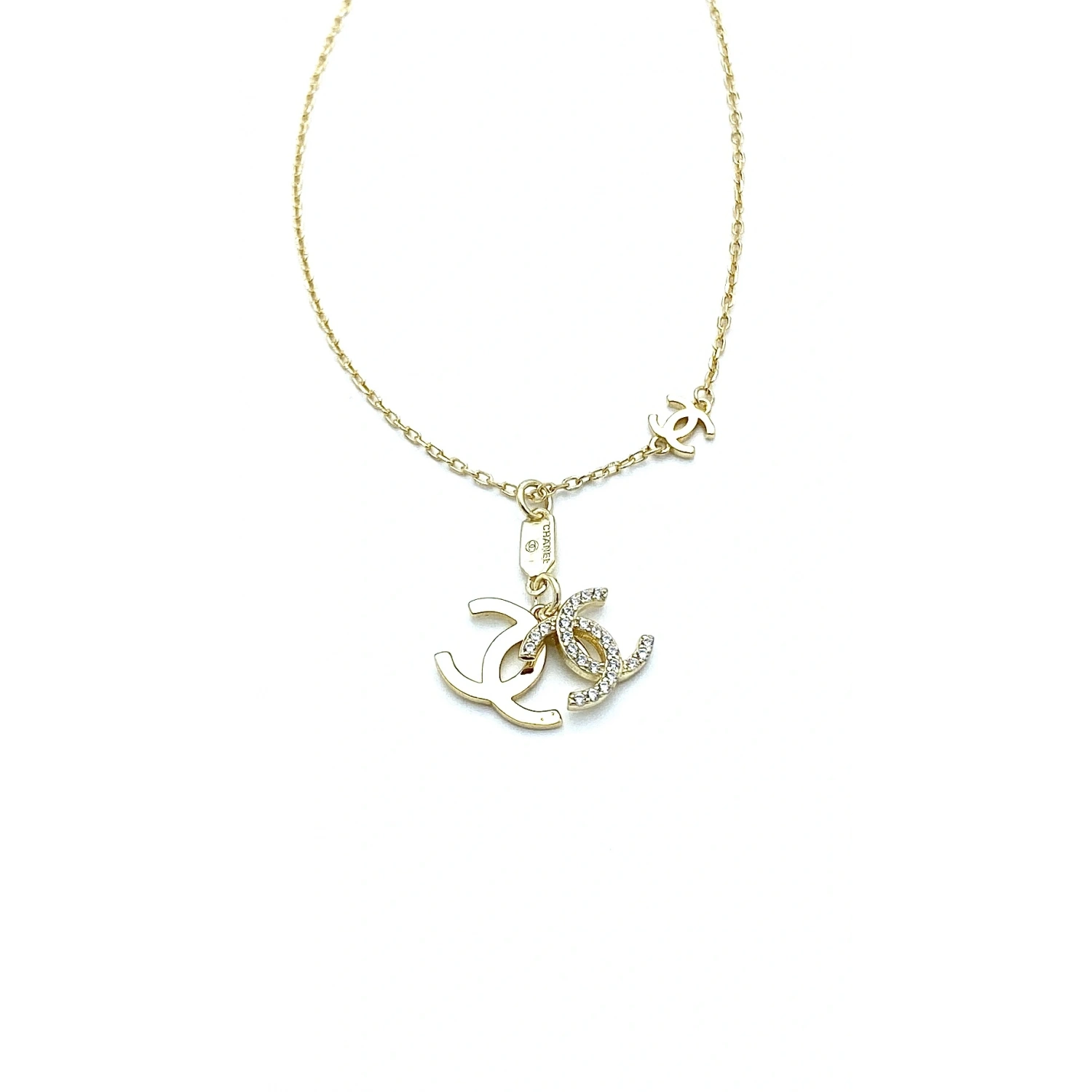 Chany Taşlı İkili Mini Kolye