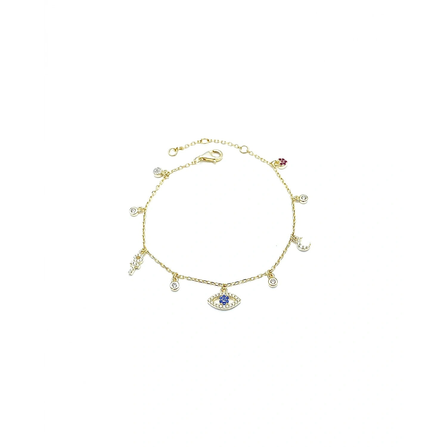 Charm Sallantılı Göz Zincir Bileklik