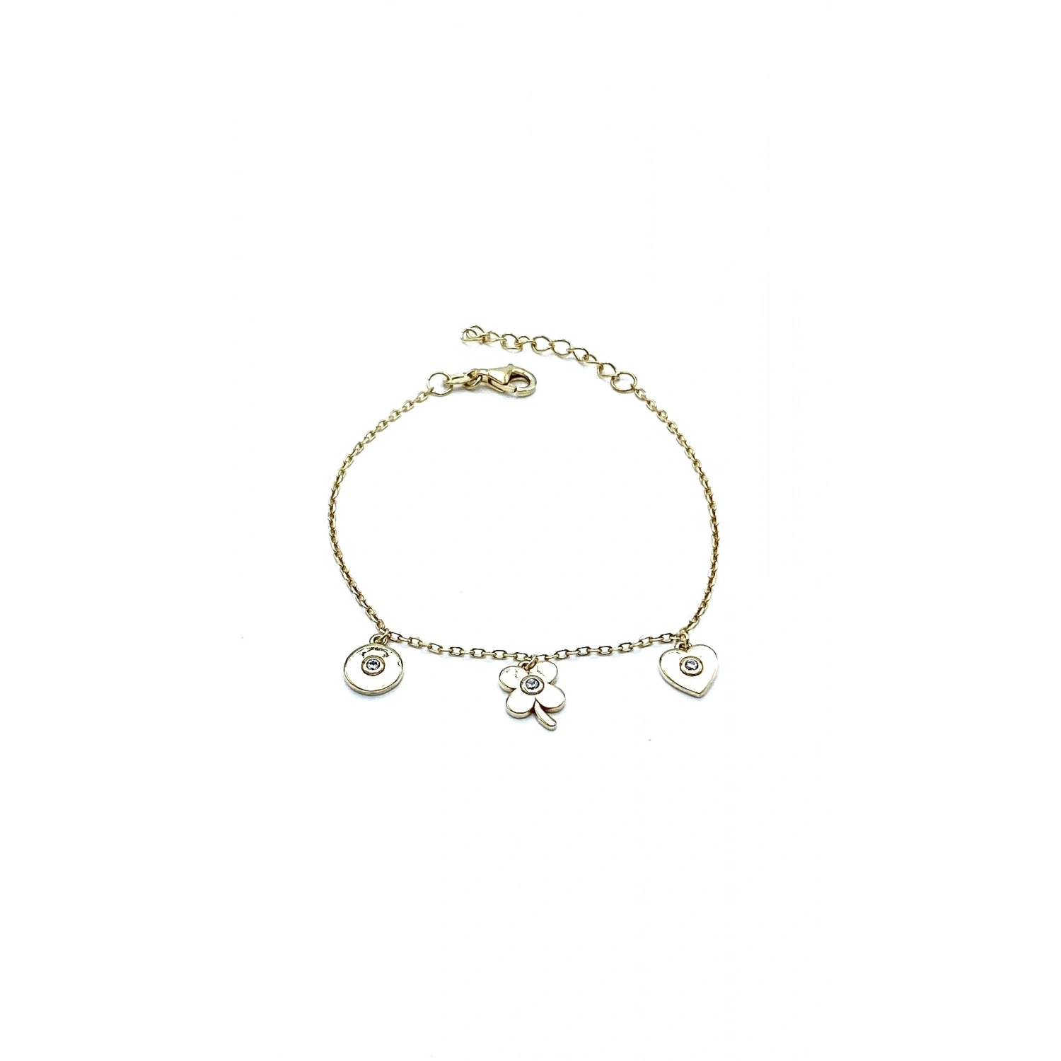 Çiçek Kalp Sallantılı Bileklik