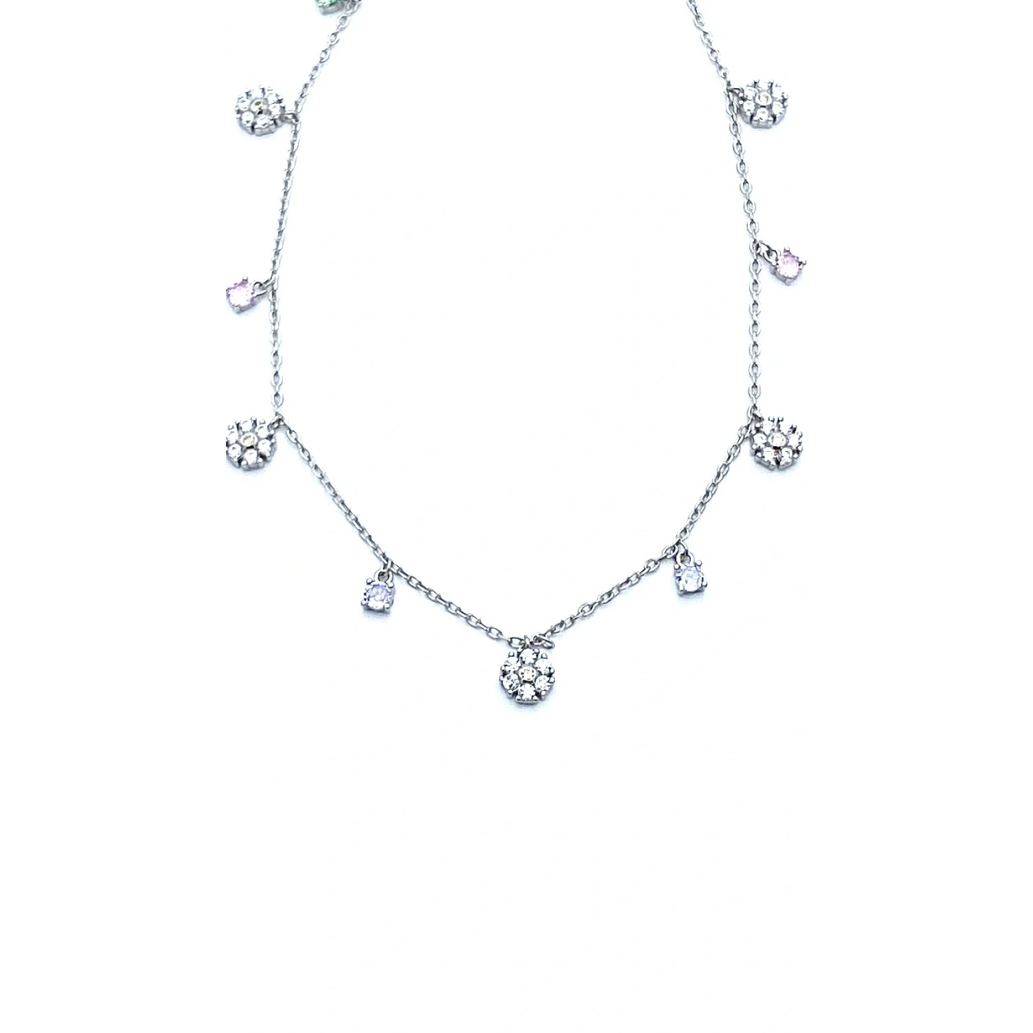 Çiçek Sallantılı Zincir Kolye