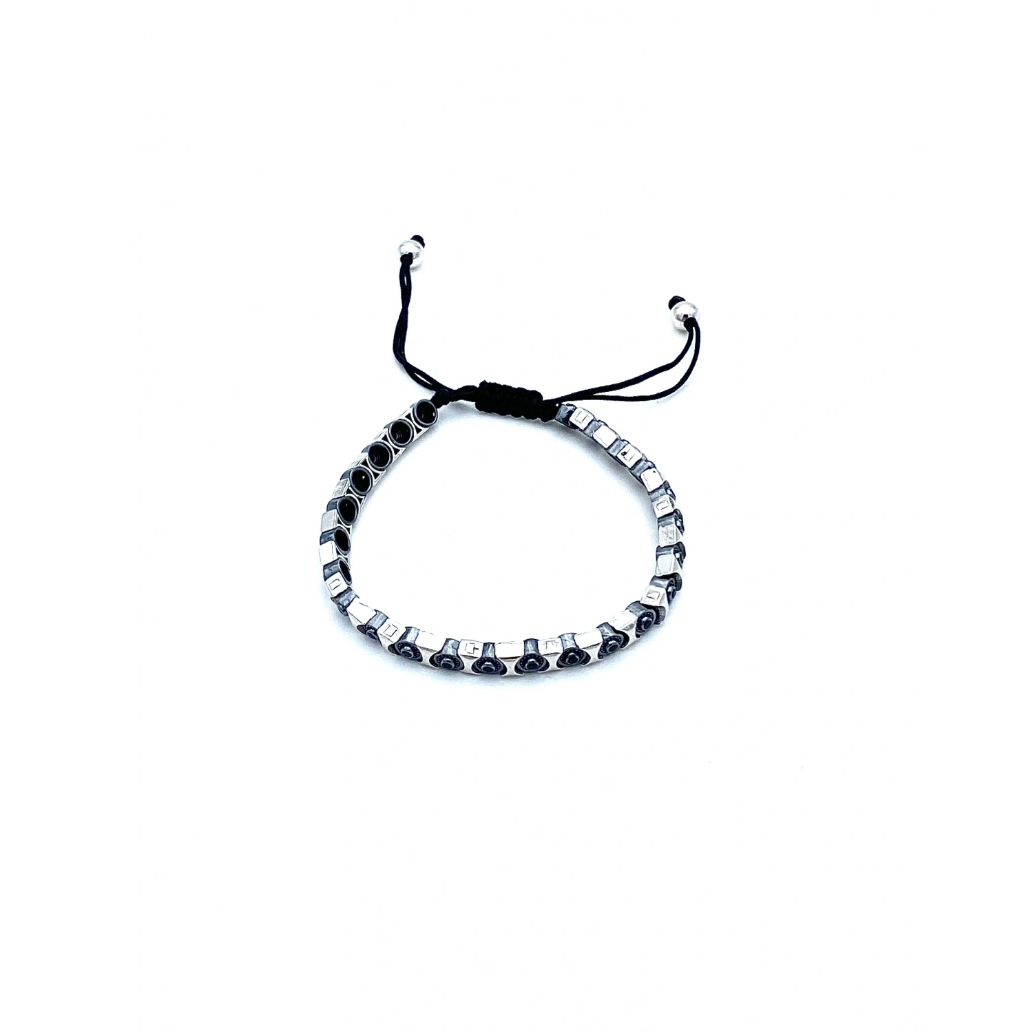 Circle Black Eskitme Tasarım İpli Bileklik