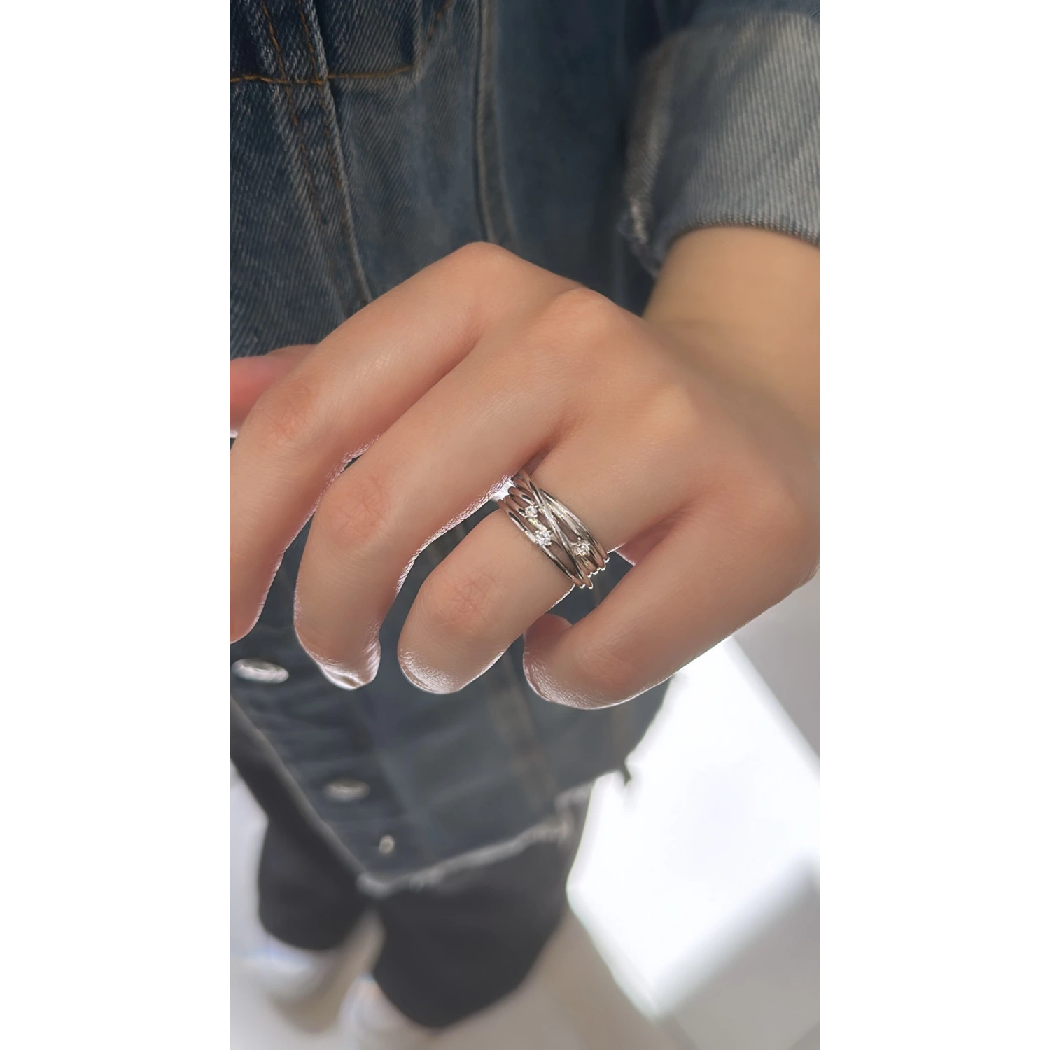 Çoklu Sarmal 3 Taş Yüzük