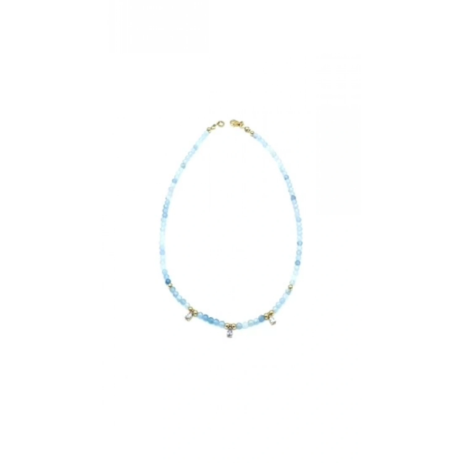 Damla Taşlı Aquamarin Kolye