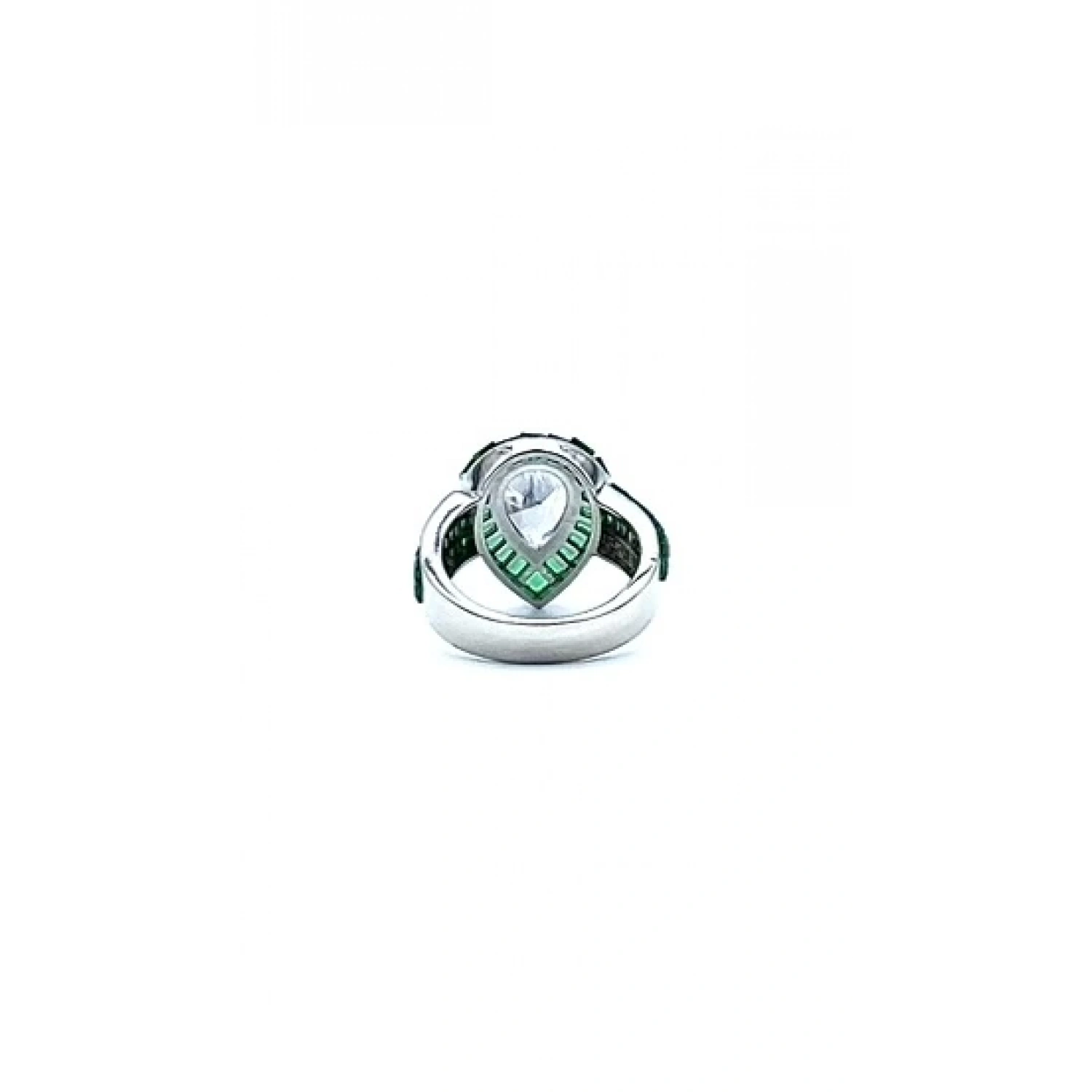 Damla Yeşil Invisible Tasarım Yüzük