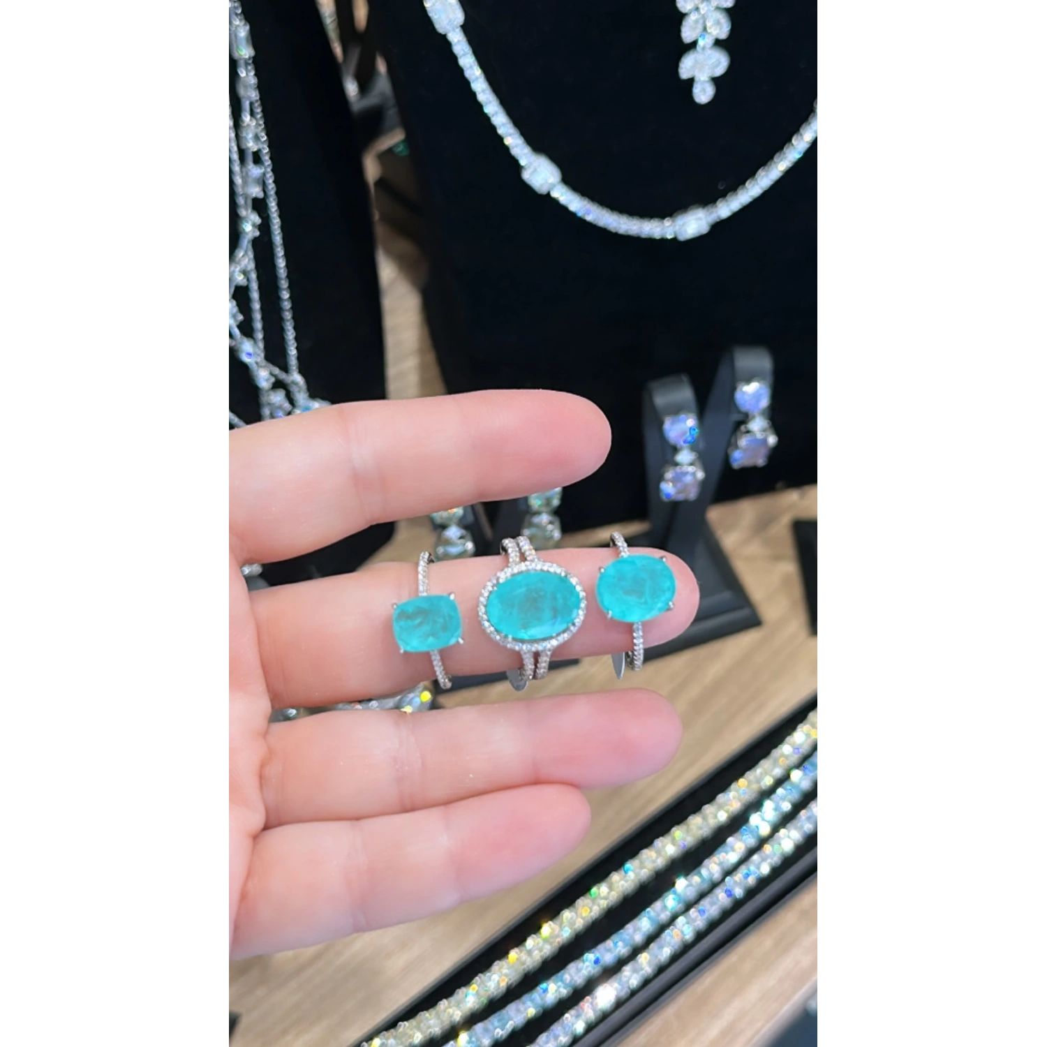 Ddörtgen Paraiba Yüzük