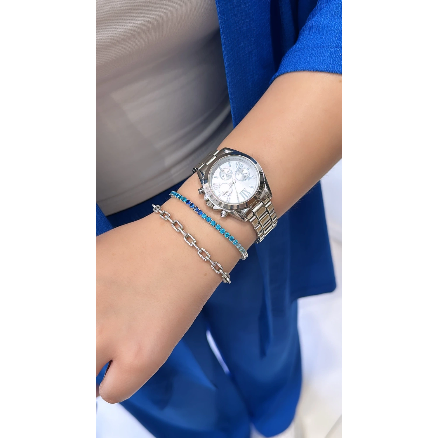 Degrade Aquamarin Suyolu Bileklik