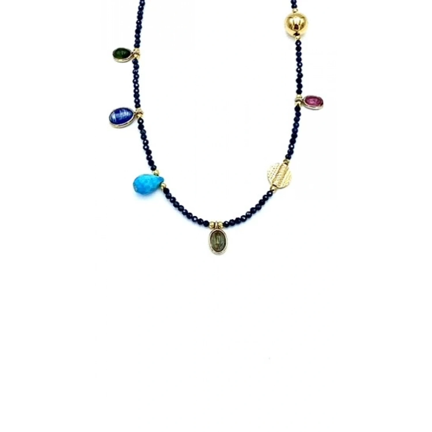 Doğaltaş Detaylı Hematid Kolye