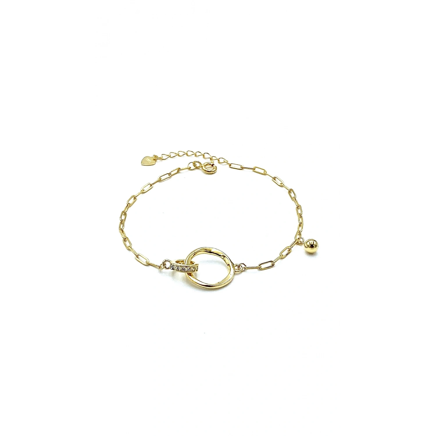 Double Circle Ataç Zincir Bileklik