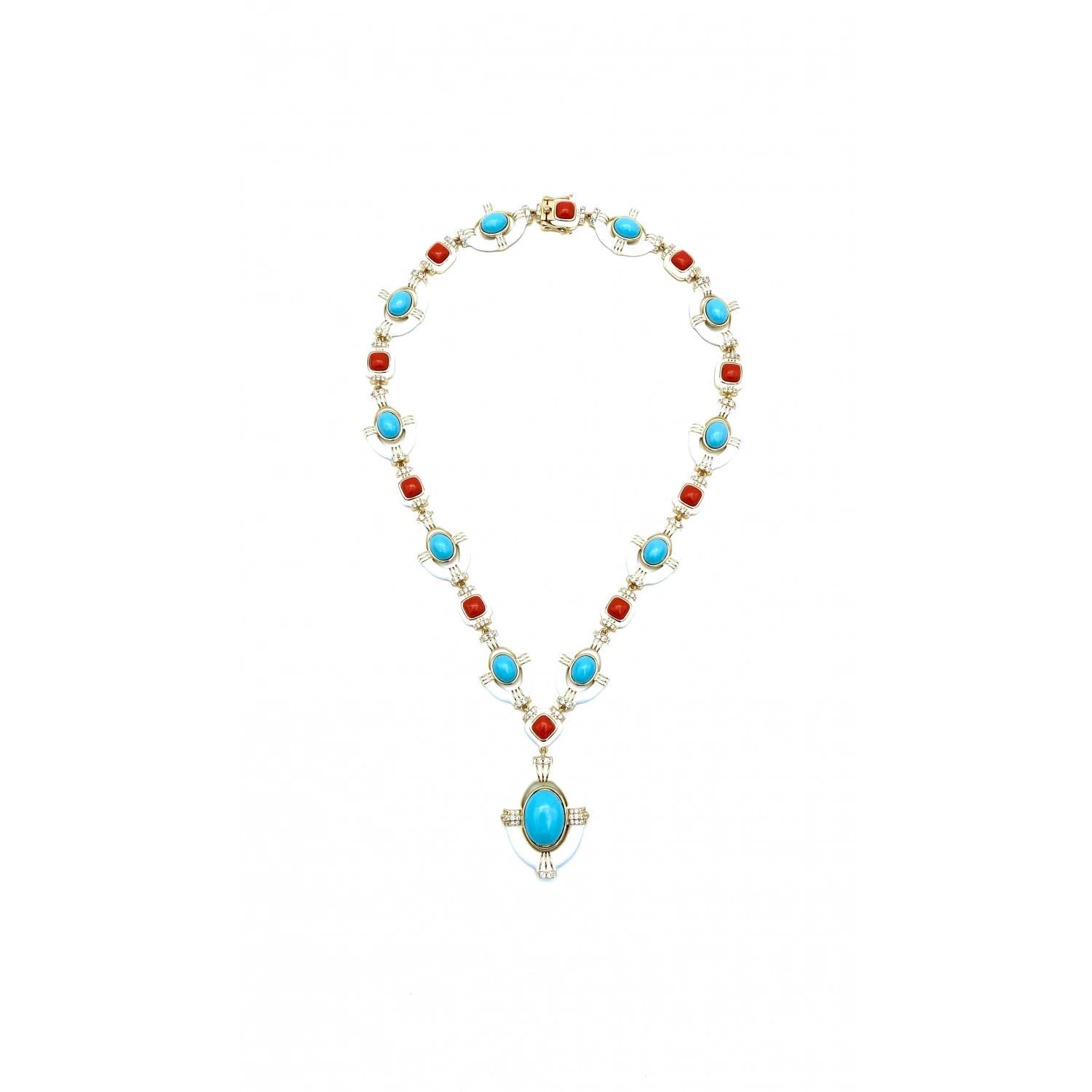 DW Firuze Mercan Tasarım Kolye