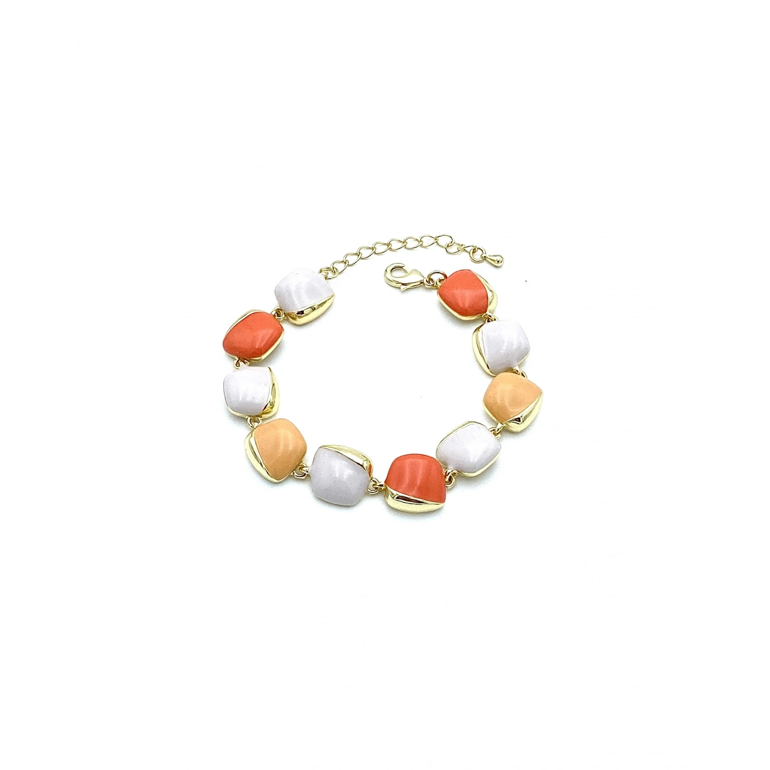 Elegant Seri 17 Tria Pebbles Somon Bileklik