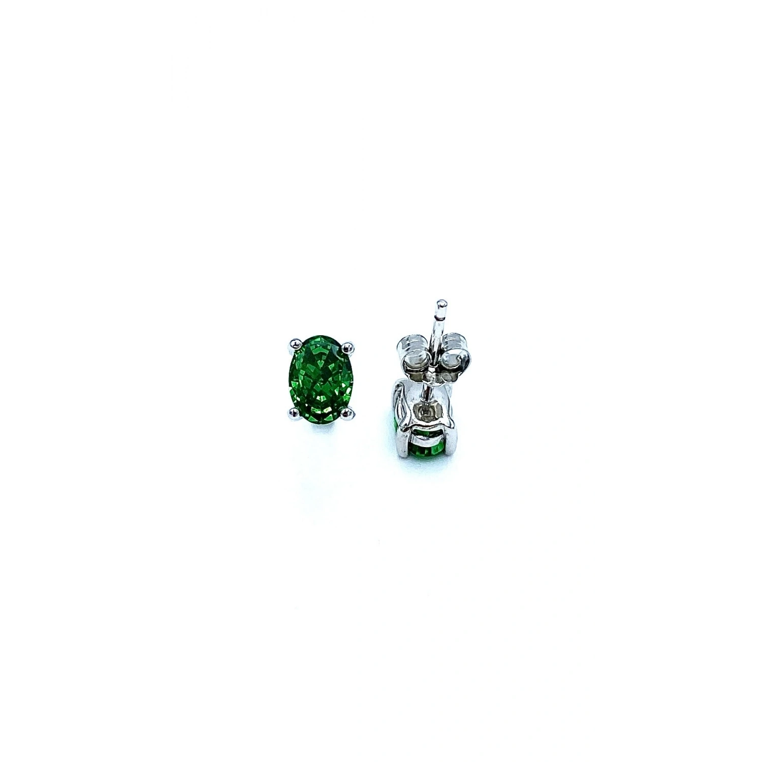 Emerald Oval Tektaş Küpe