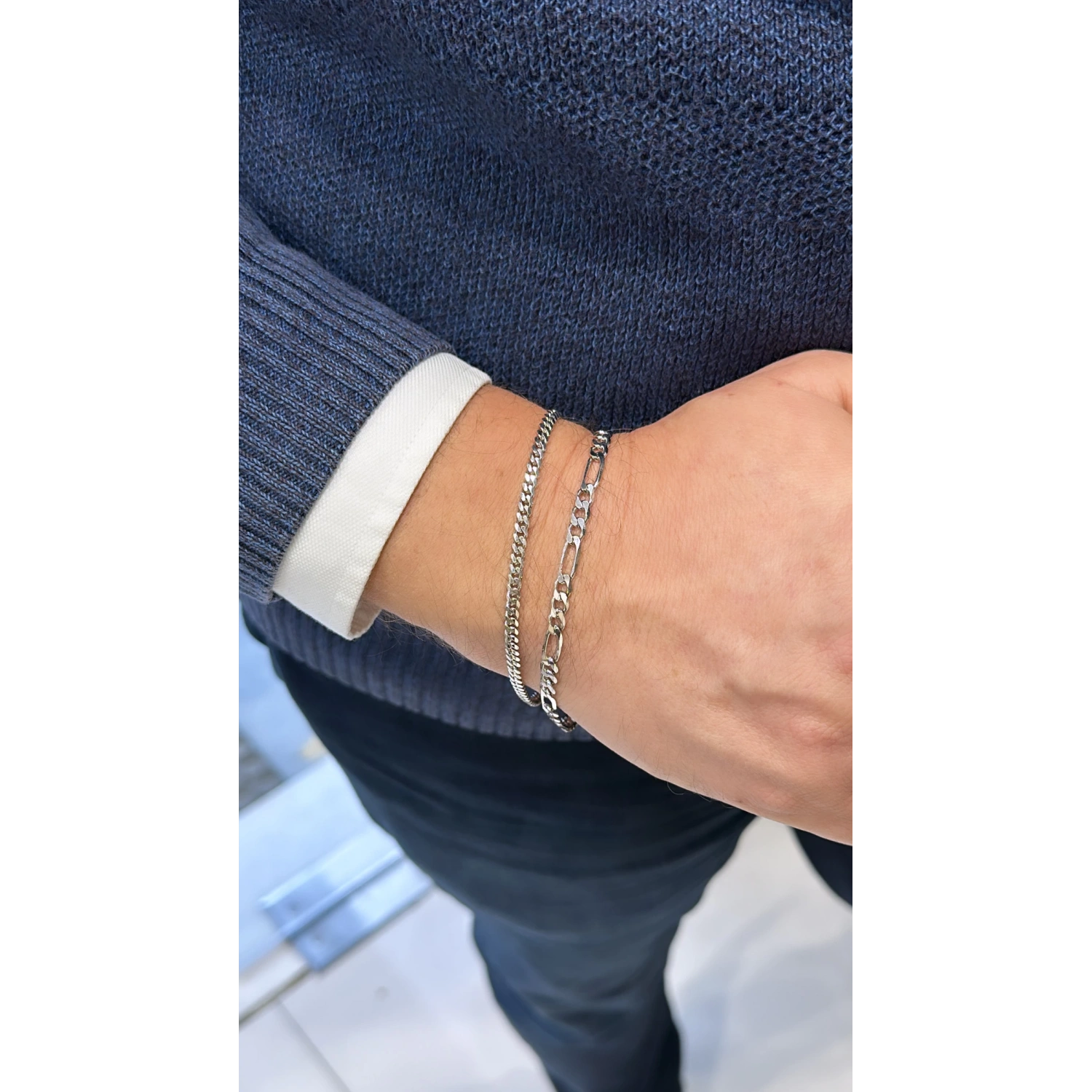 Figaro Erkek Zincir Bileklik