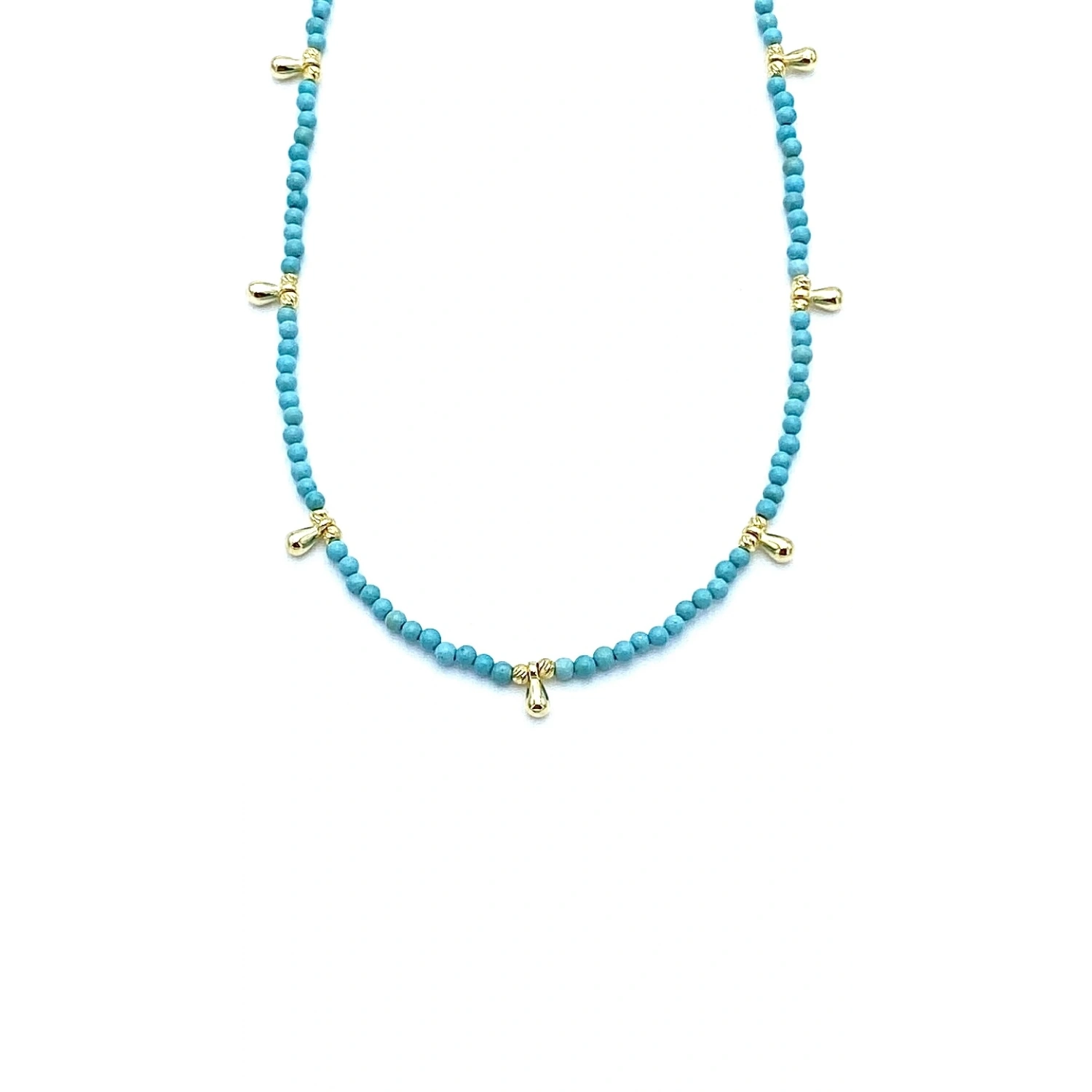 Firuze Dorika Detaylı Kolye