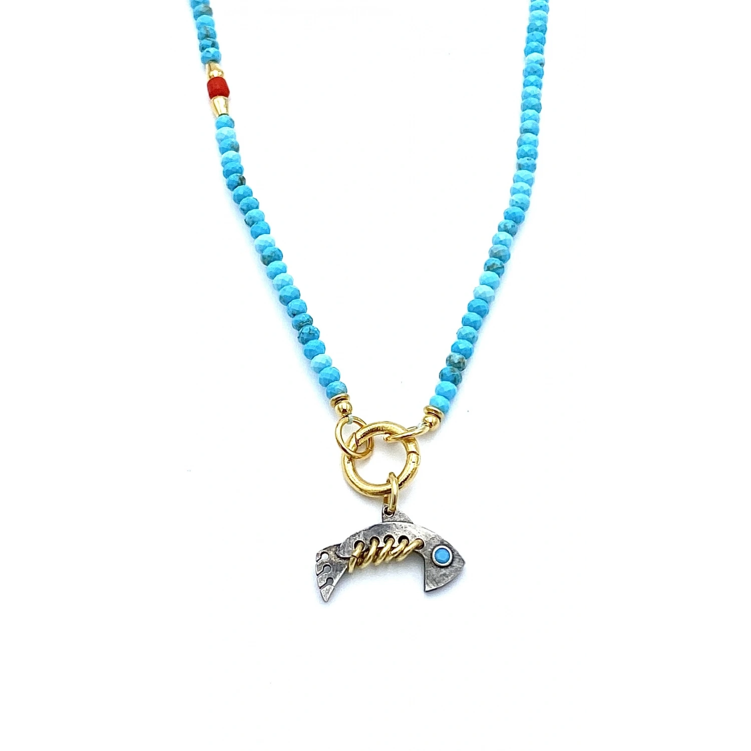 Firuze Fishbone Kolye