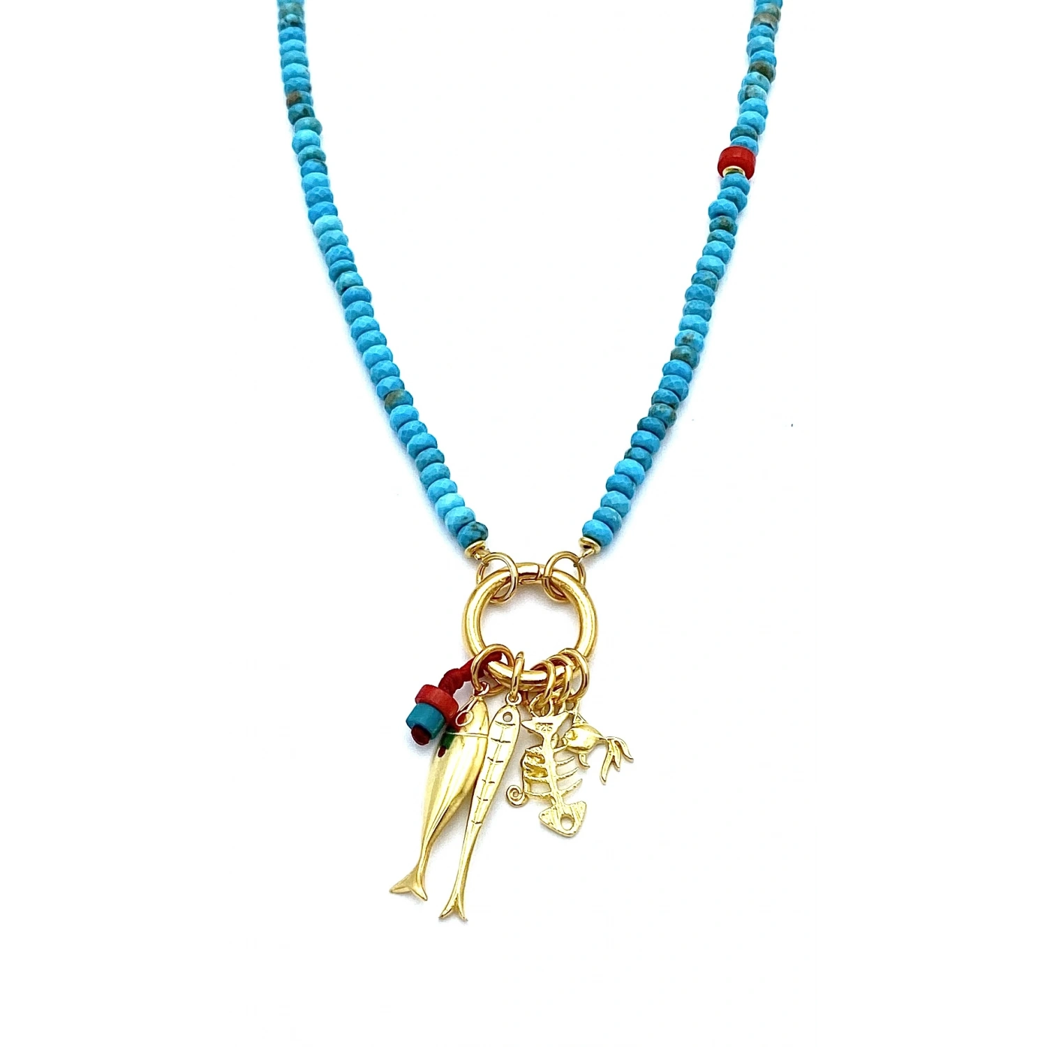 Firuze Multi Sea Charm Kolye