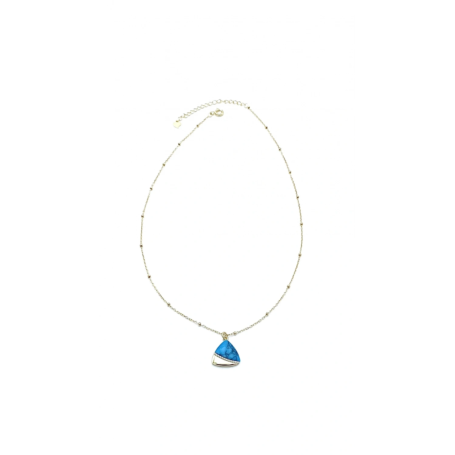 Firuze Tria Plaka Kolye